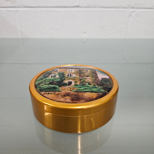 Vintage Enamel & Copper Trinket Box