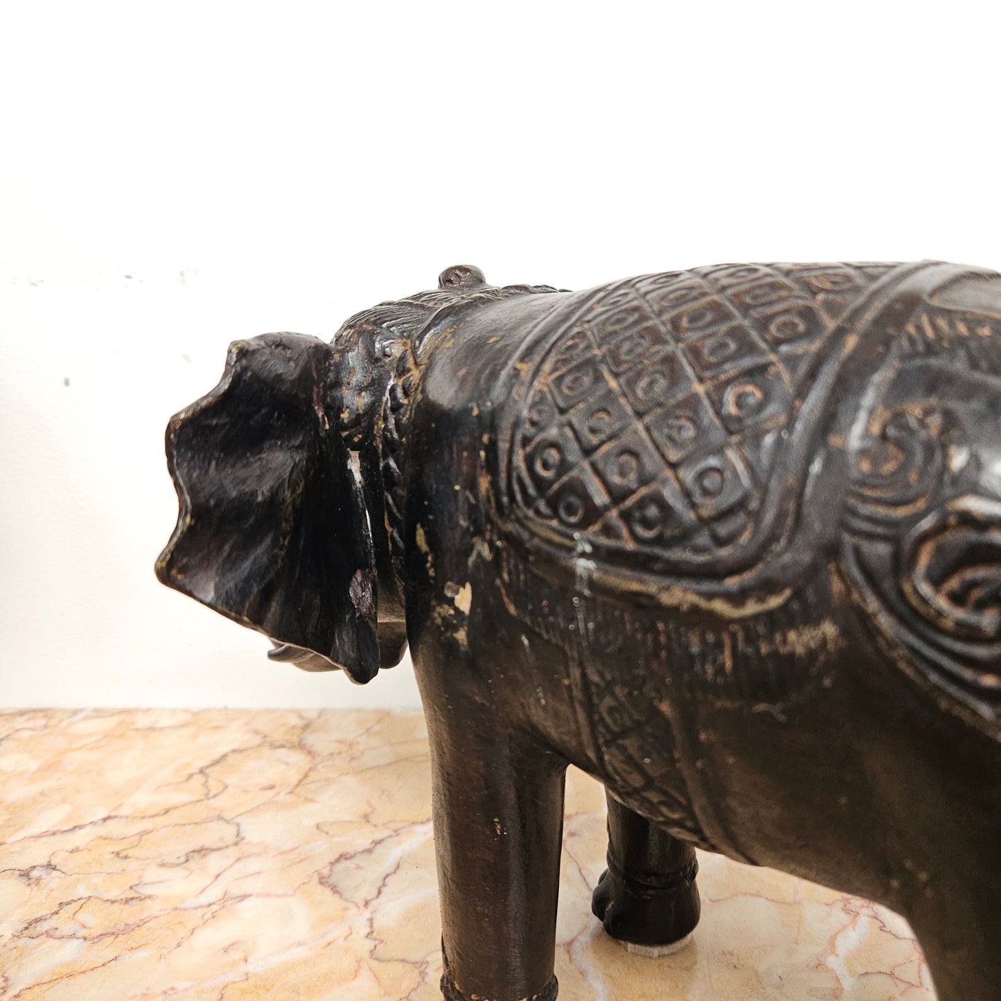 Vintage Bronze Elephant Statue