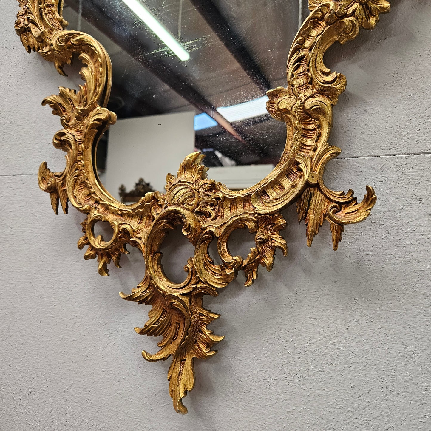 Antique French Gilt Bronze Louis XV Style Mirror