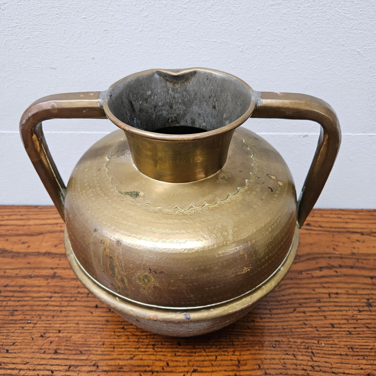 Antique Brass Handled Jardiniere