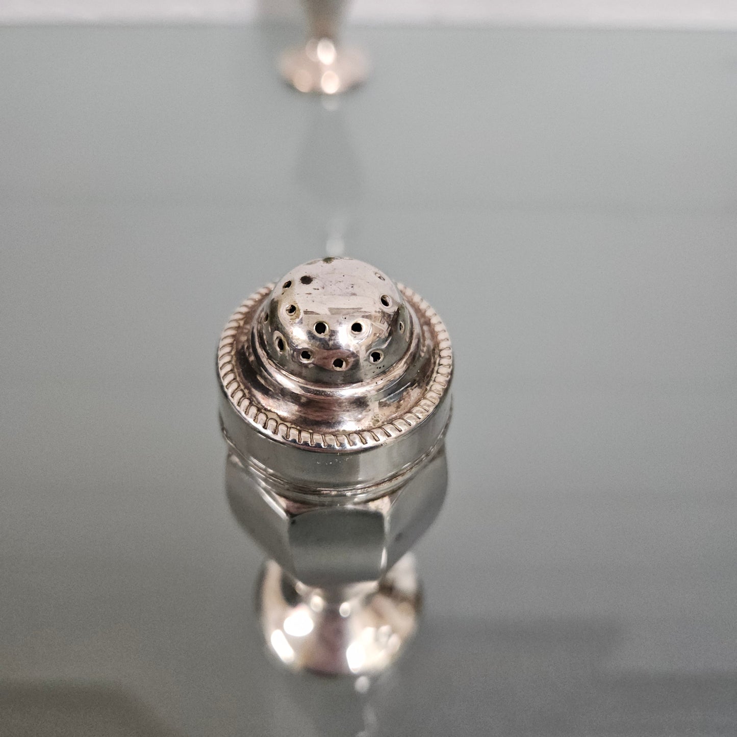 Pair EPNS Silver Plated Salt & Pepper Shakers