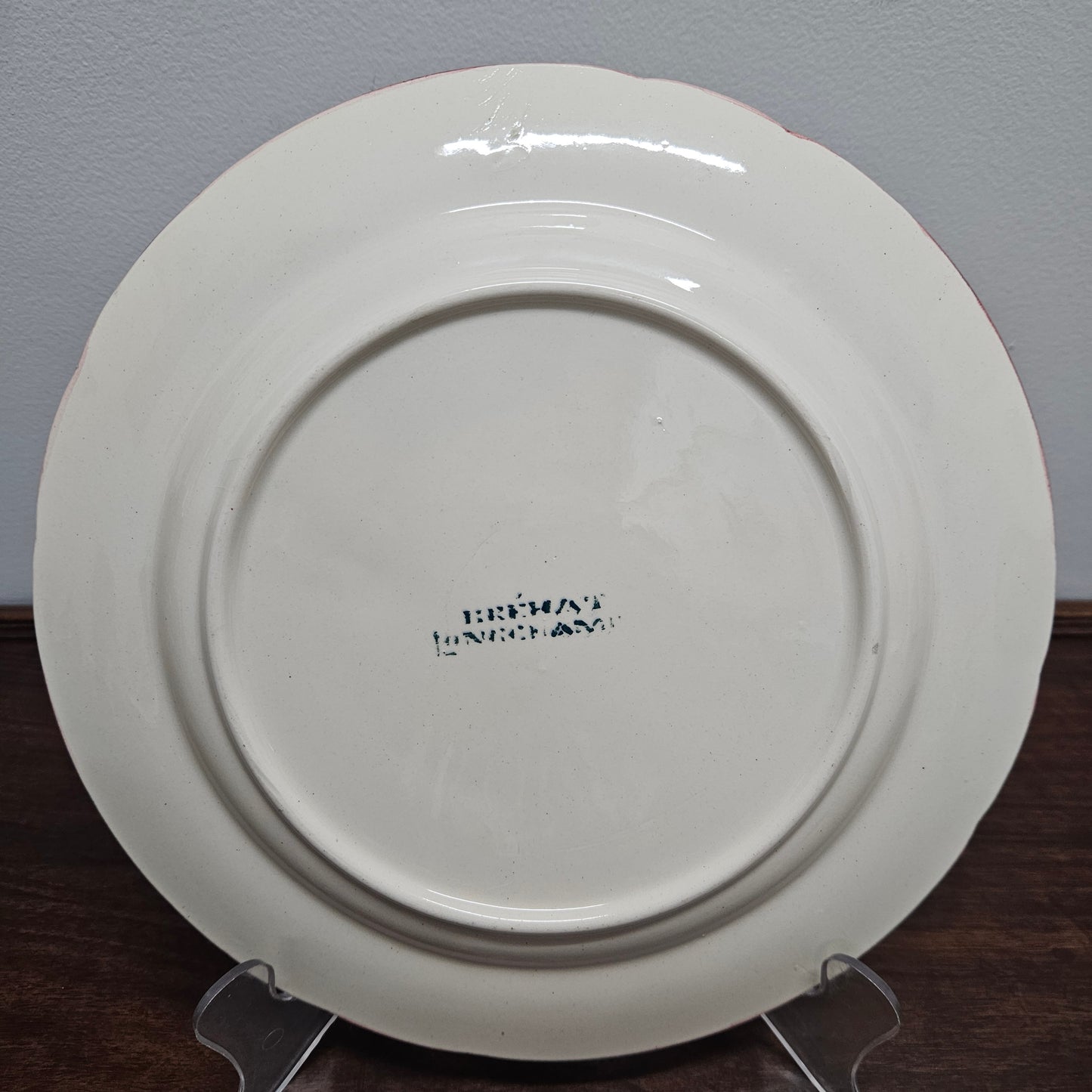 Longchamp French Antique Hand-Painted Ironstone Asparagus Plate