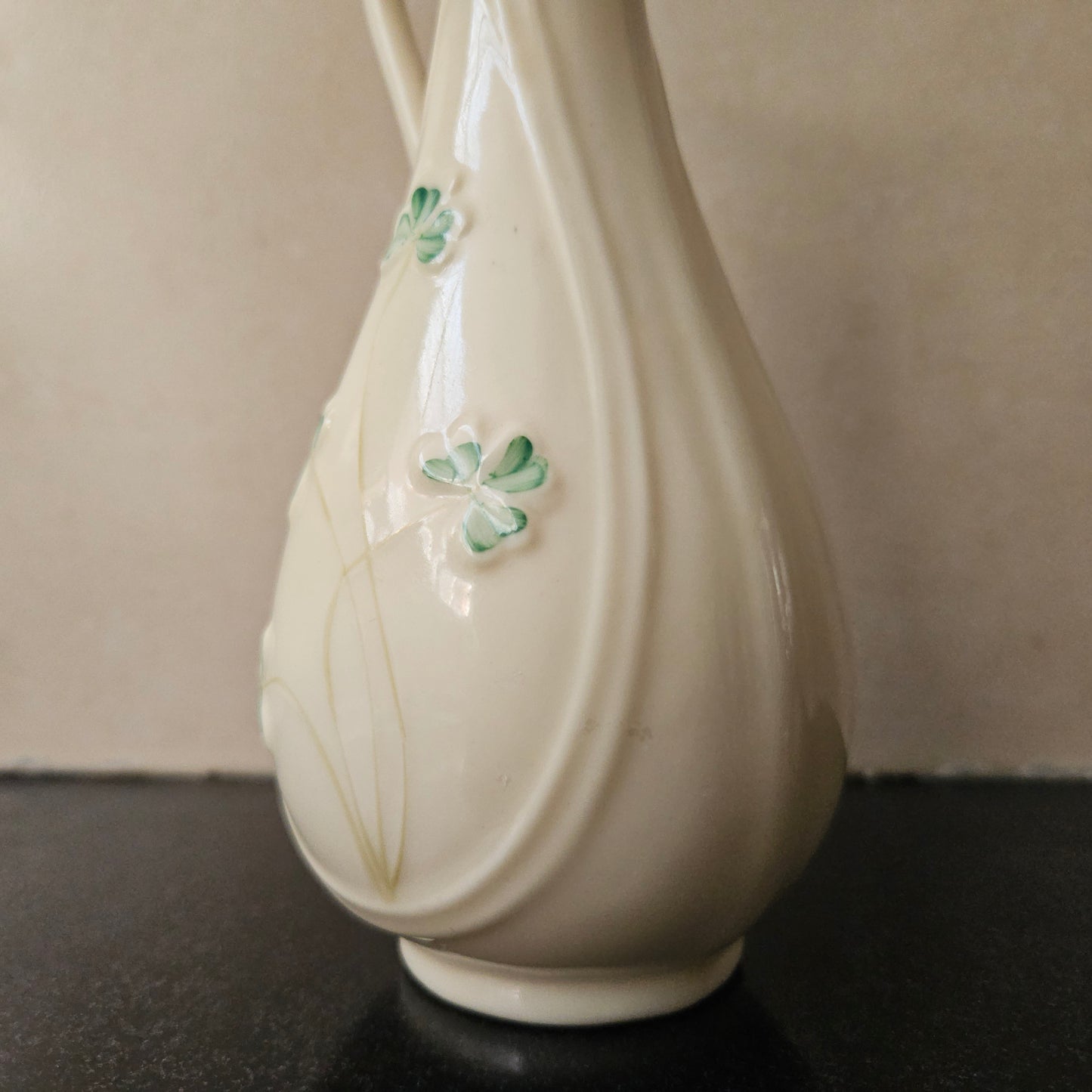 Large Belleek Shamrock Pitcher
