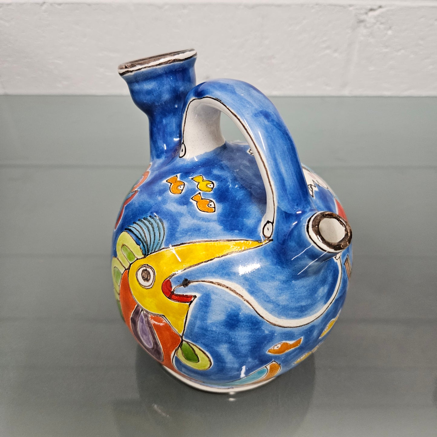 Vintage Signed "Desimone" Hand Painted Pitcher