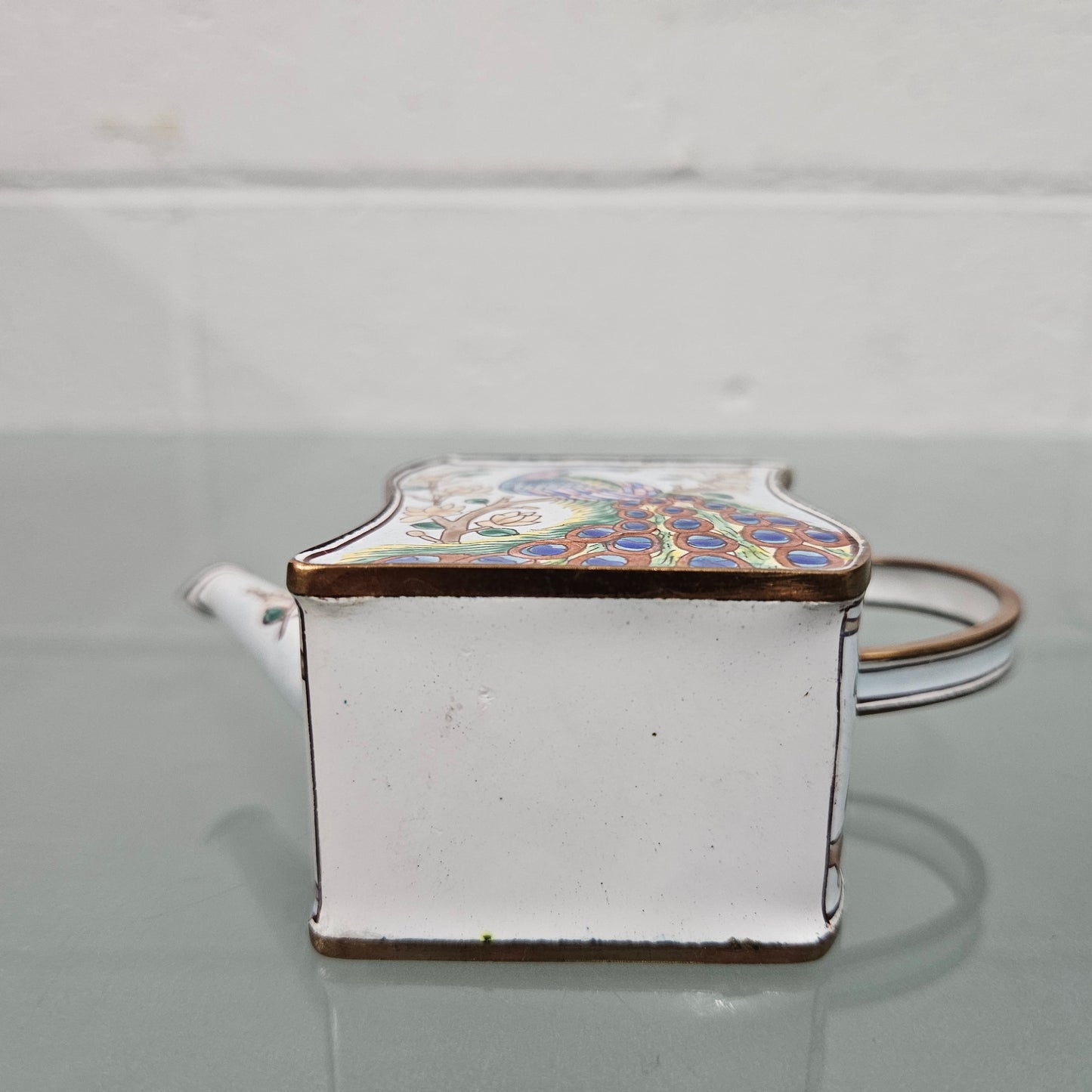 Chinese Enamel & Metal Teapot