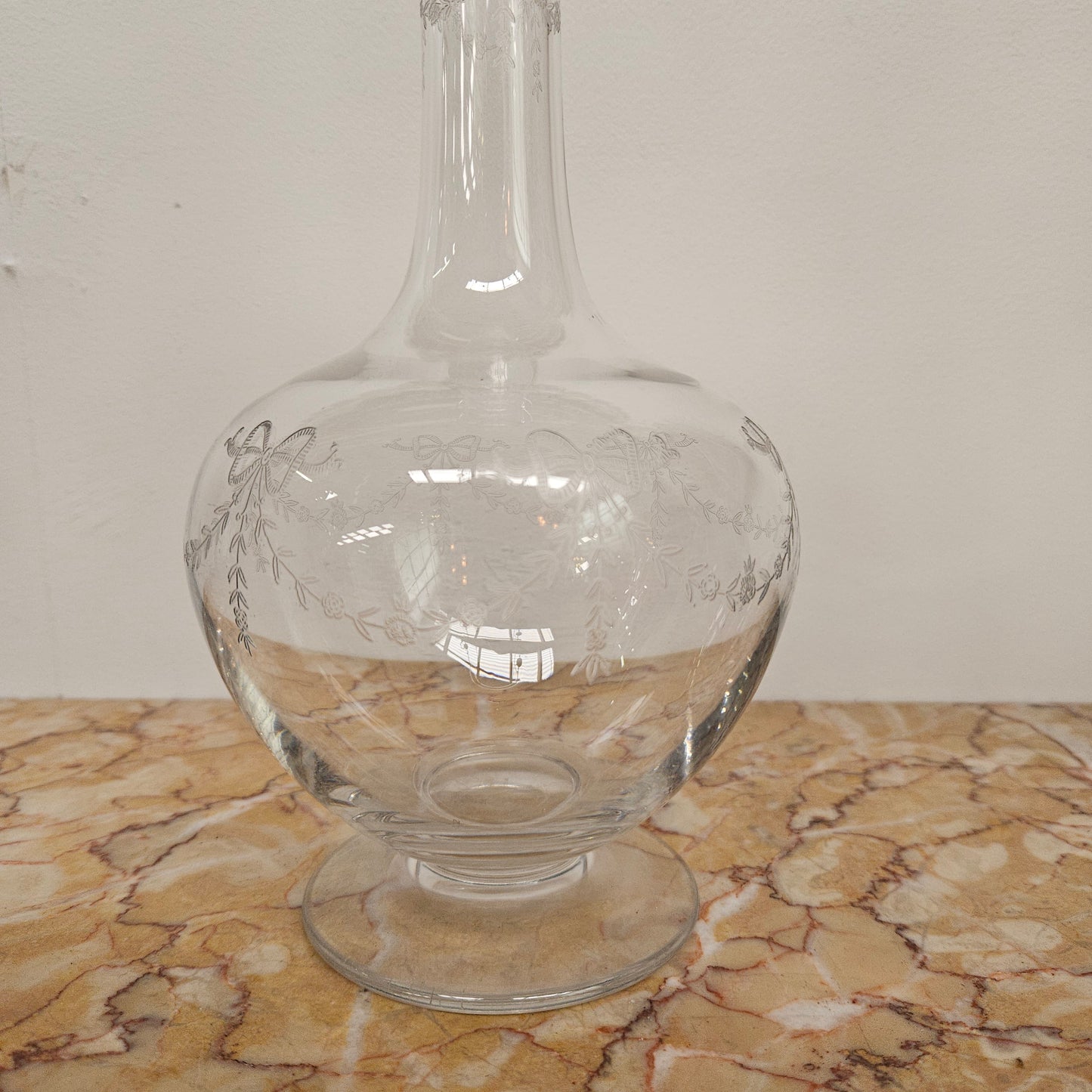 Large Crystal Glass Victorian Decanter