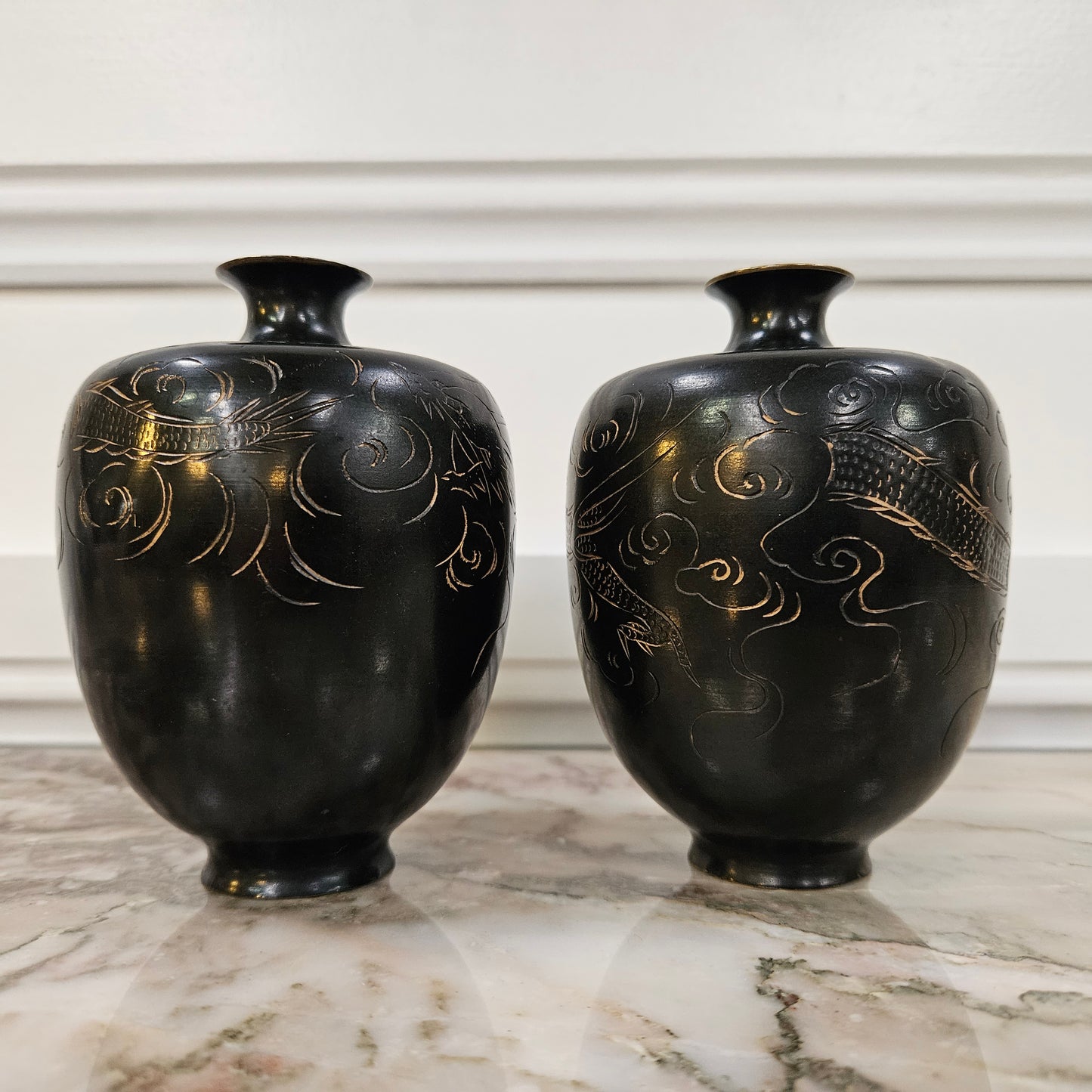 Pair of Antique Japanese Vases