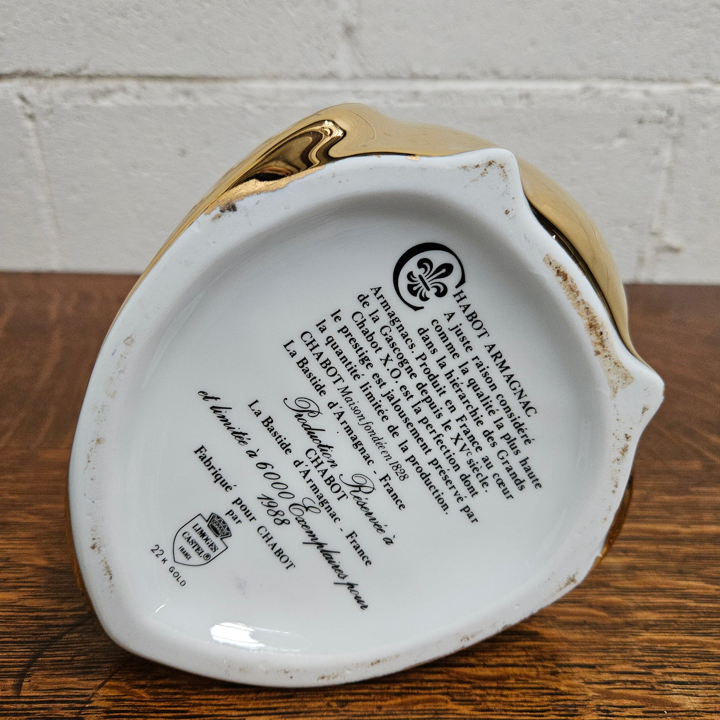 Limoges Chabot Porcelain Geese Bottle