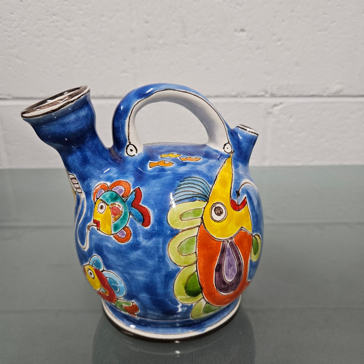 Vintage Signed "Desimone" Hand Painted Pitcher