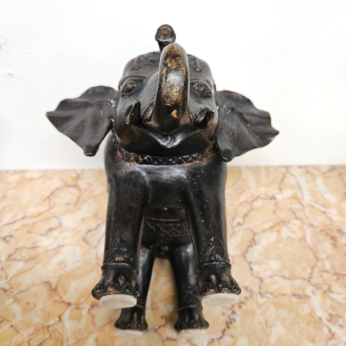 Vintage Bronze Elephant Statue