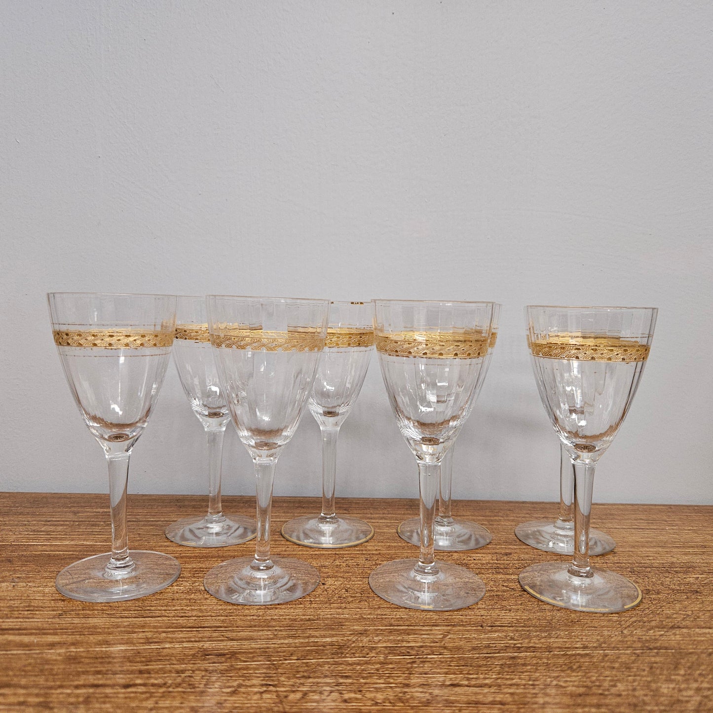Vintage Set Of 8 Sherry Glasses