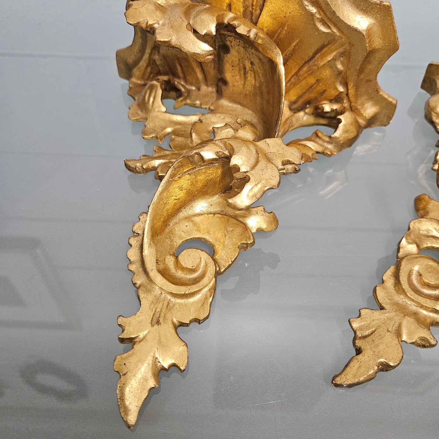 Pair Of Florentine Wall Shelf Brackets