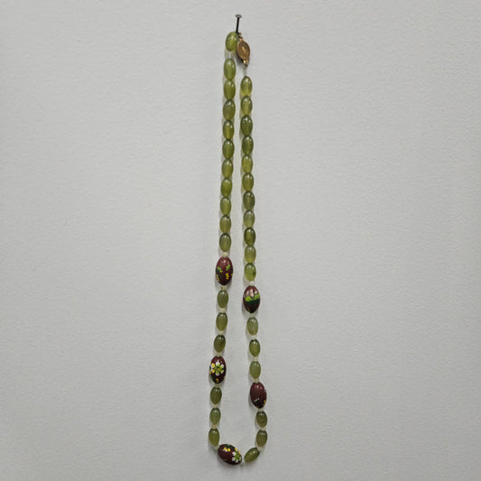Antique Jade & Cloisonne Necklace