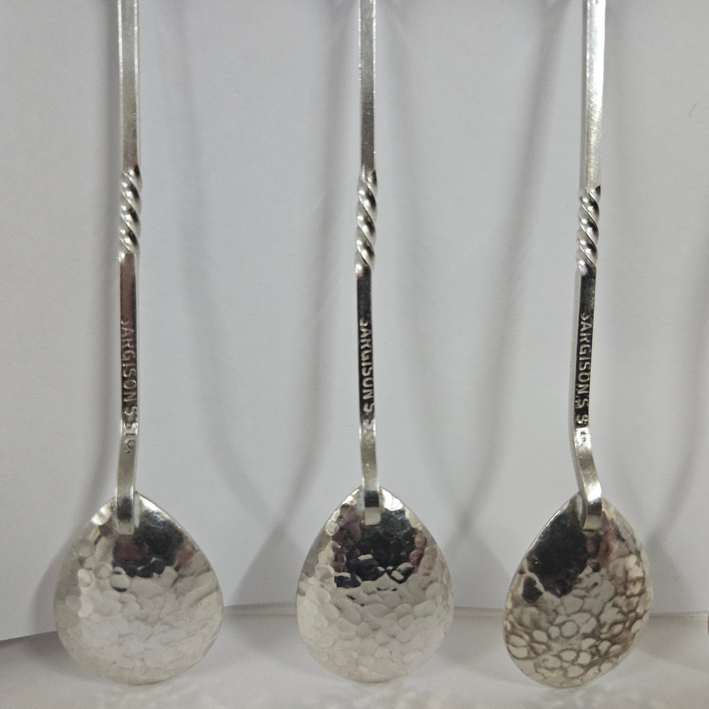 Set of 6 Sargison's (Hobart, Tasmania) Australian Arts & Crafts Sterling Silver Coffee Spoons