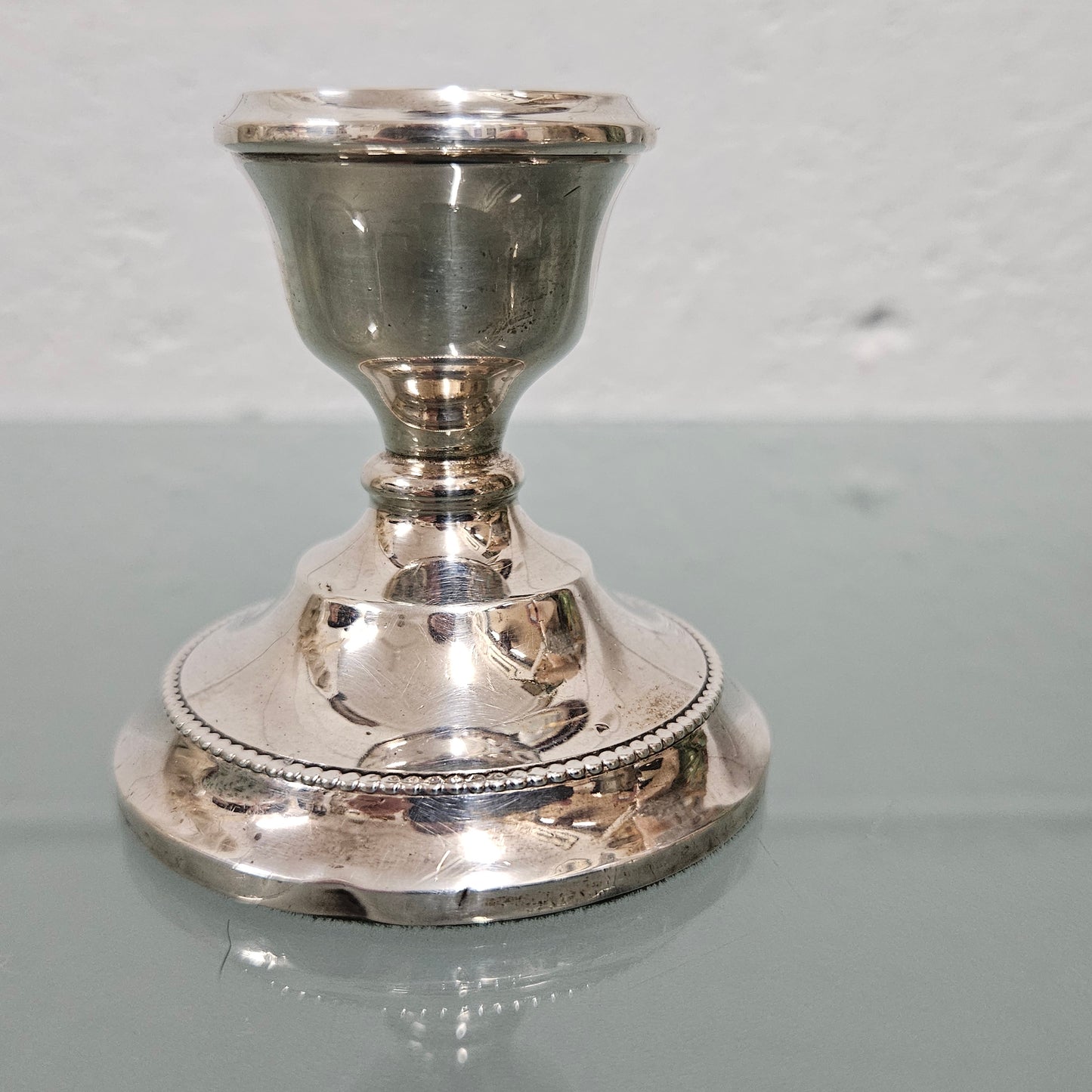 Pair of Birmingham Sterling Silver Candle Holders