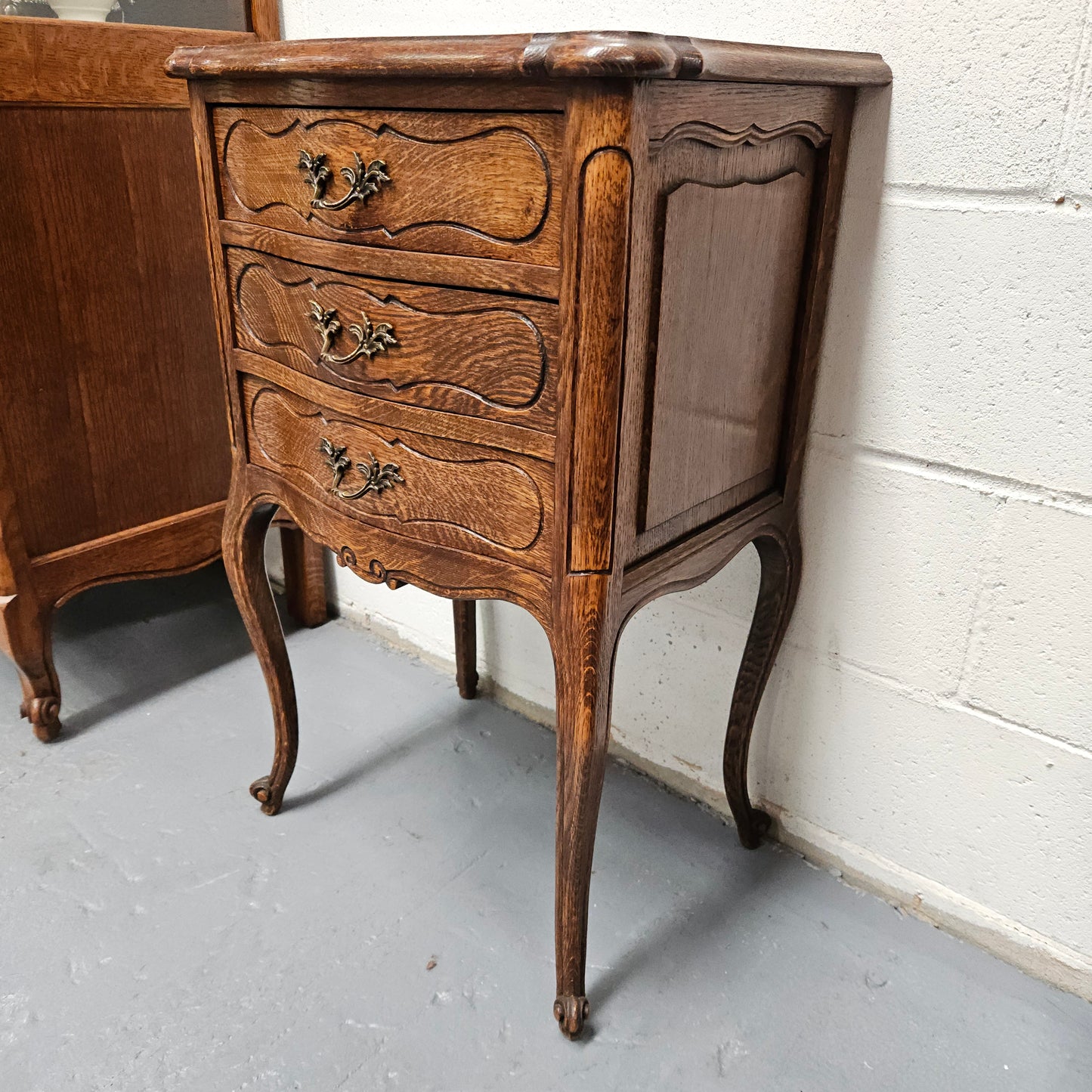 Louis XV Style French Oak Single Bedside