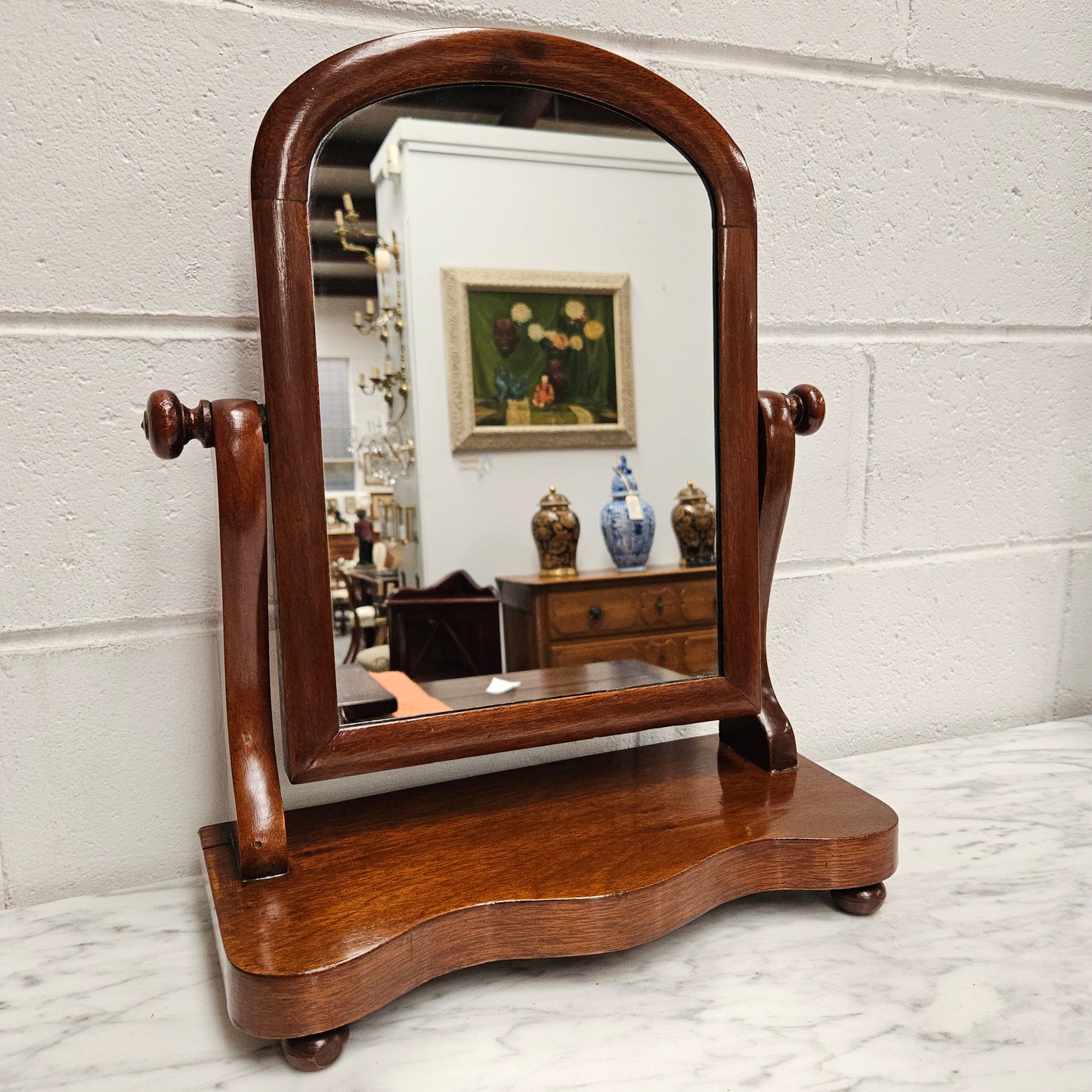 Mahogany Mirror on Stand