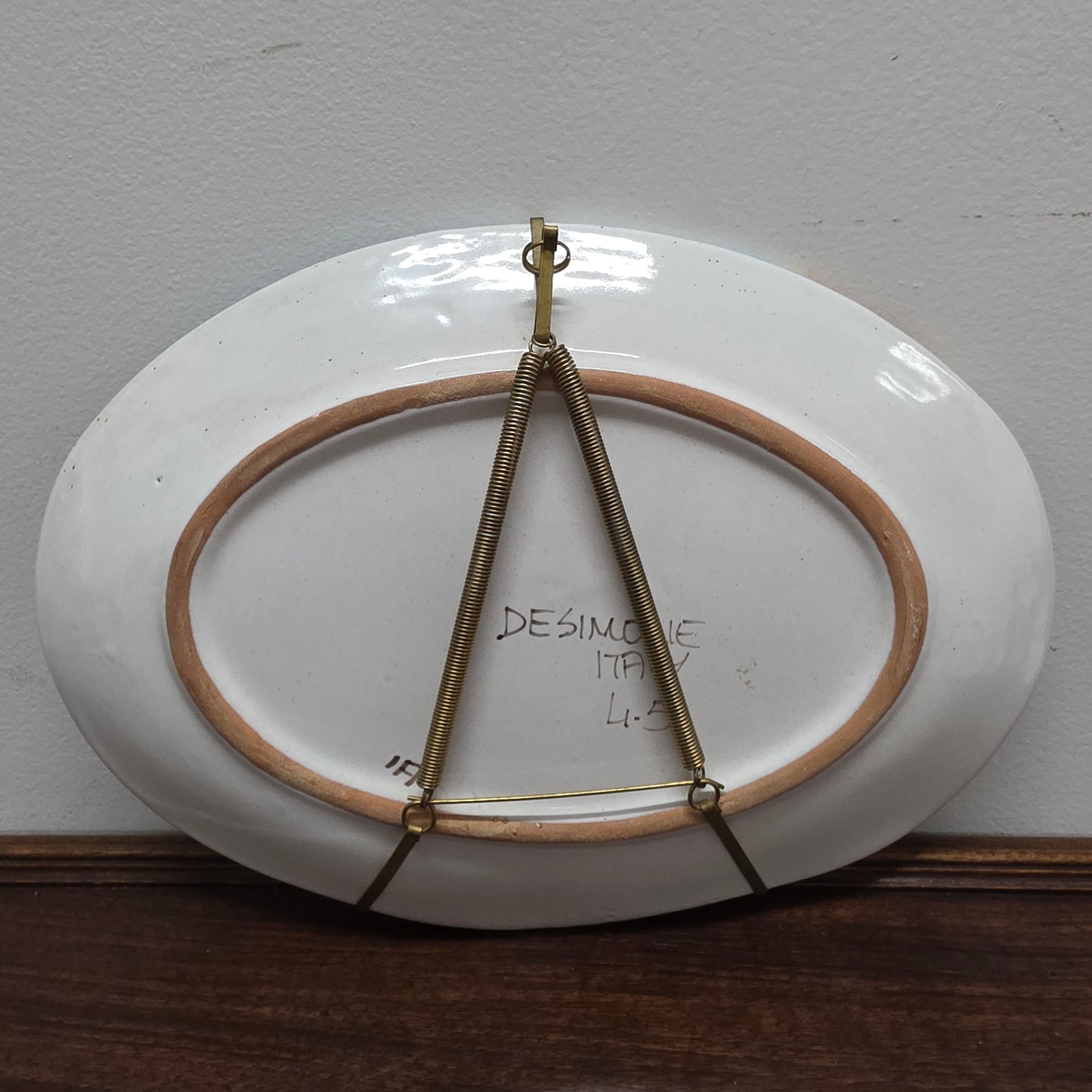 Vintage Oval Desimone Wall Display Plate