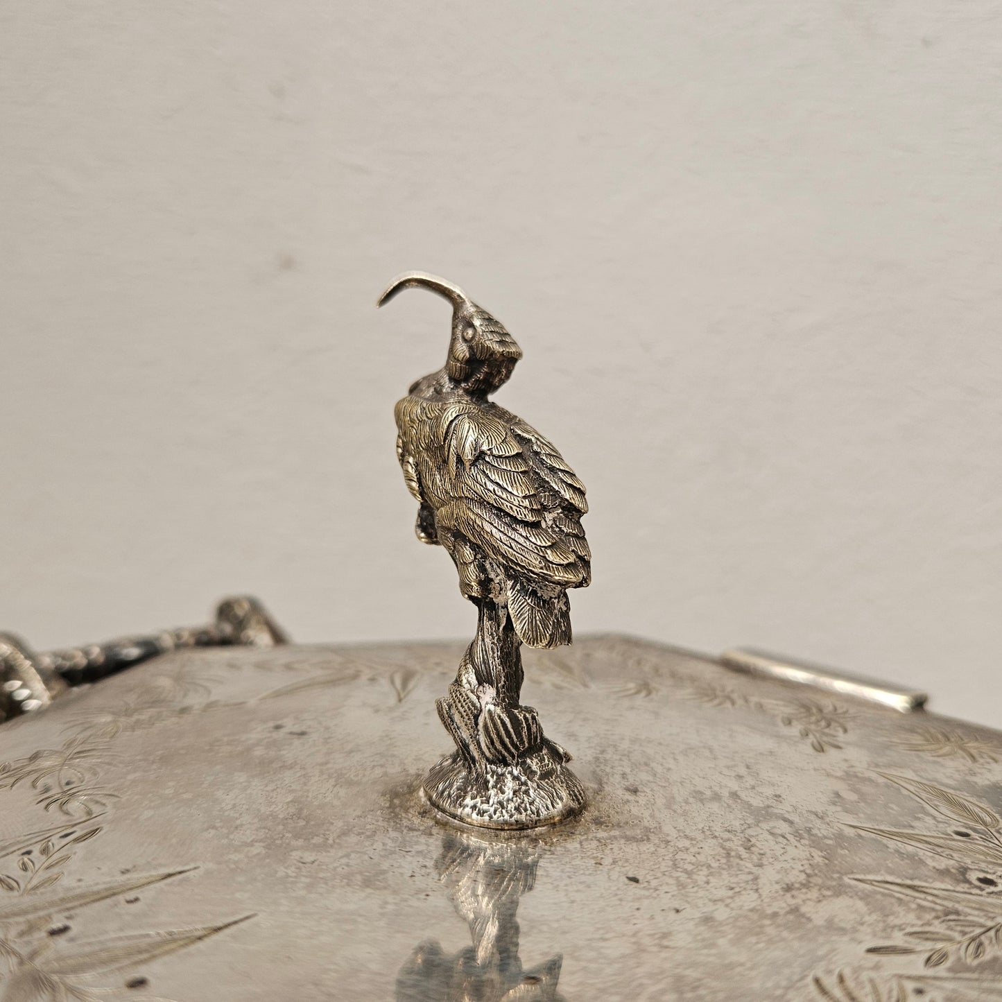 Victorian Hexagonal Silver Plated Biscuit Barrel