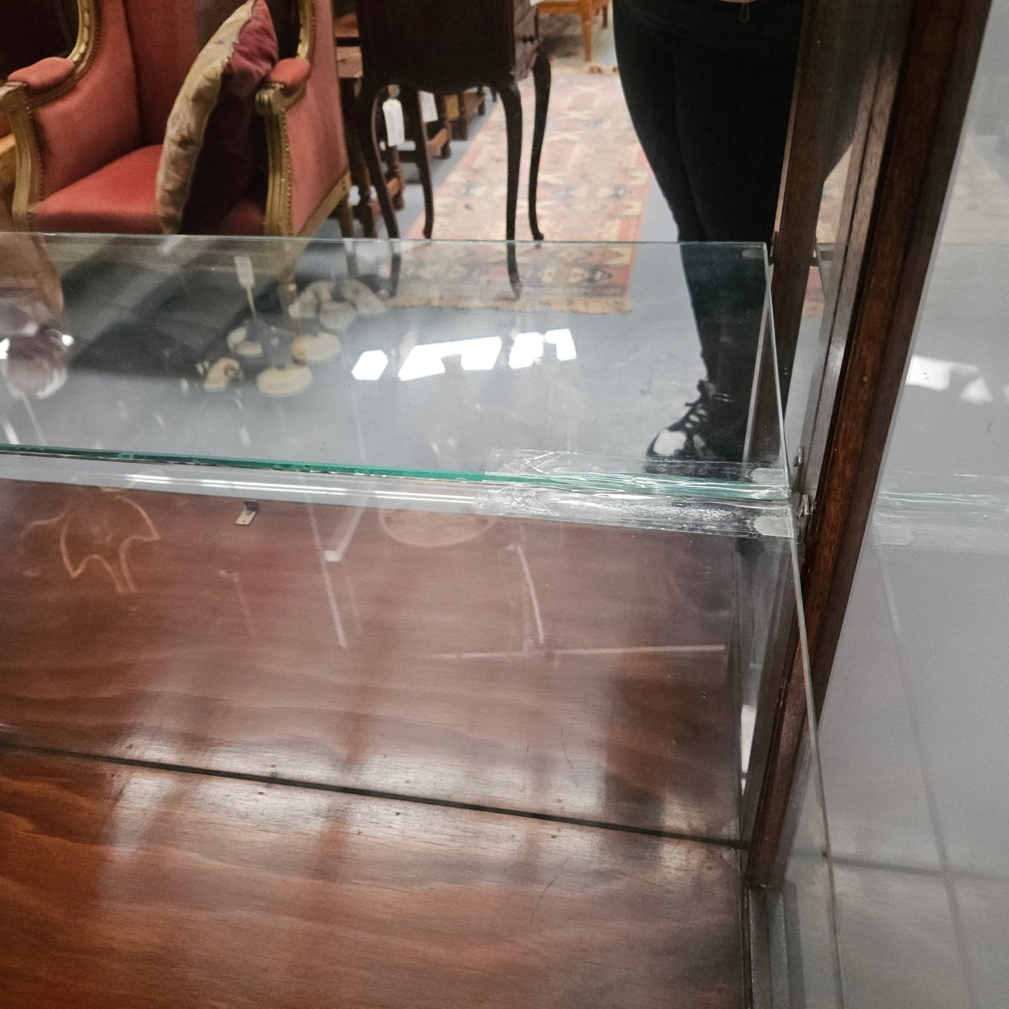 Two Door Display Cabinet With Two Drawers