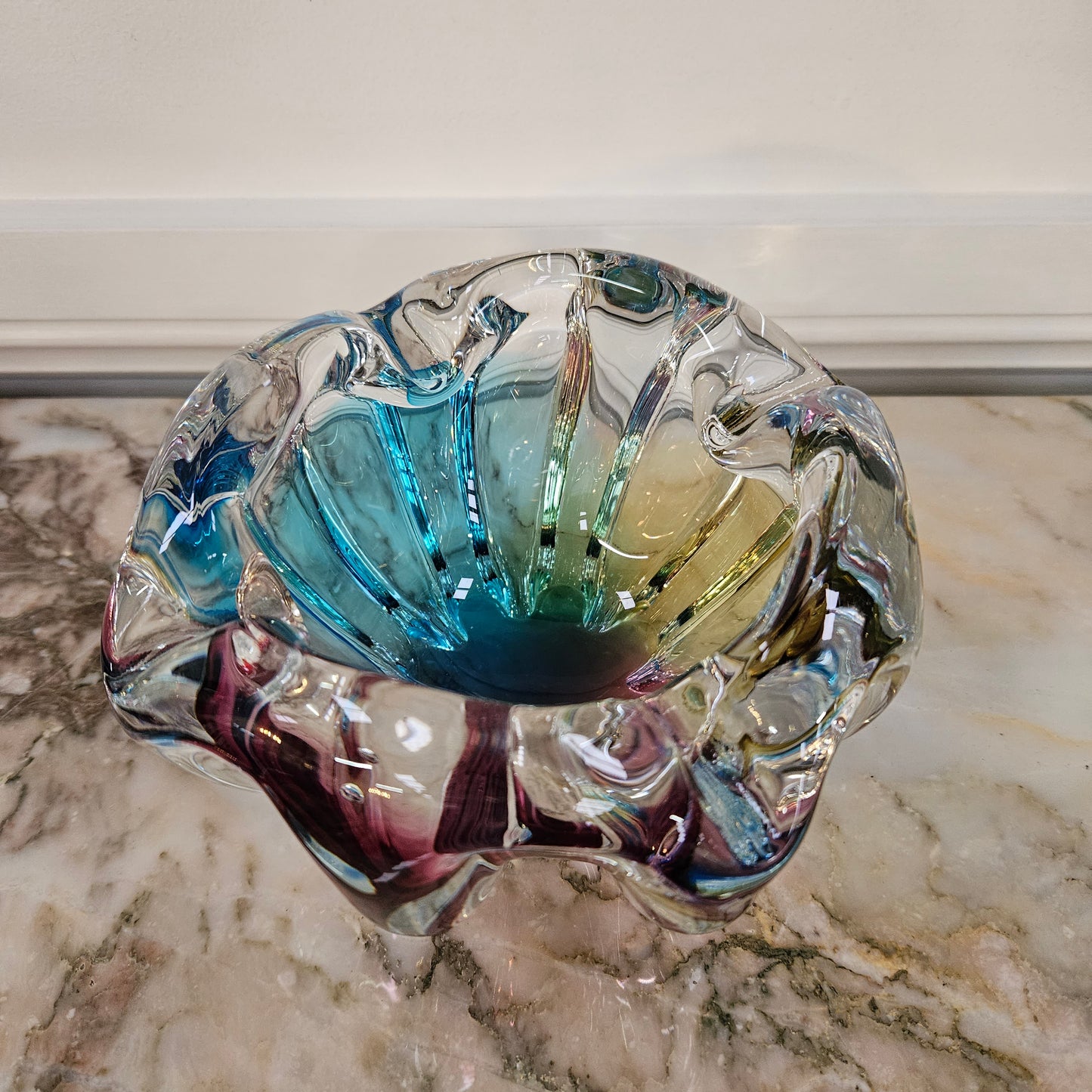 Murano Glass Tri Colour Bowl