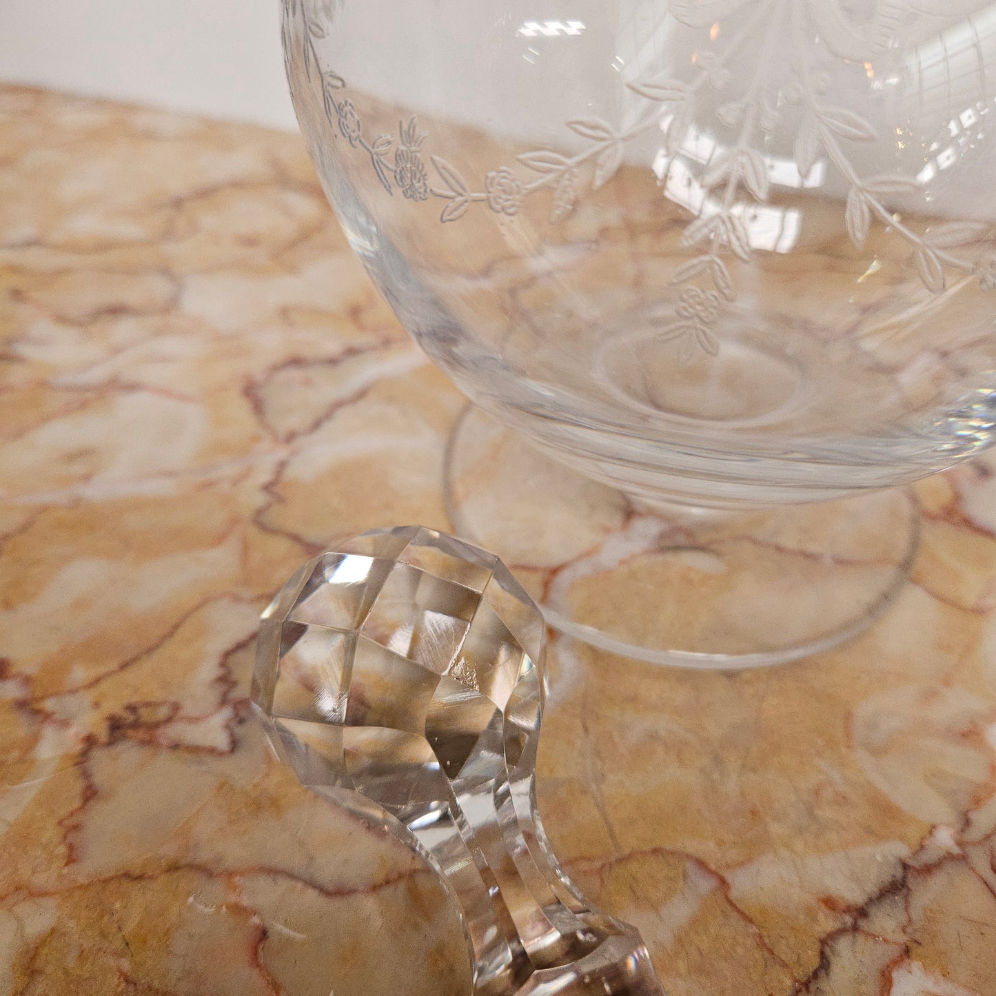 Large Crystal Glass Victorian Decanter