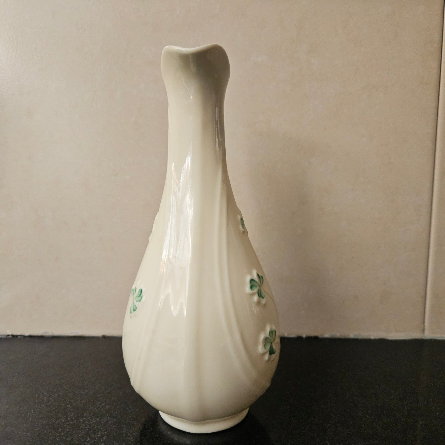 Large Belleek Shamrock Pitcher