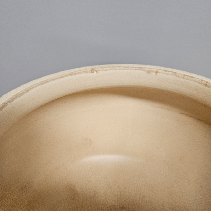 Antique Satsuma hand painted jardinière pot. It is signed and has some crazing. In good condition.