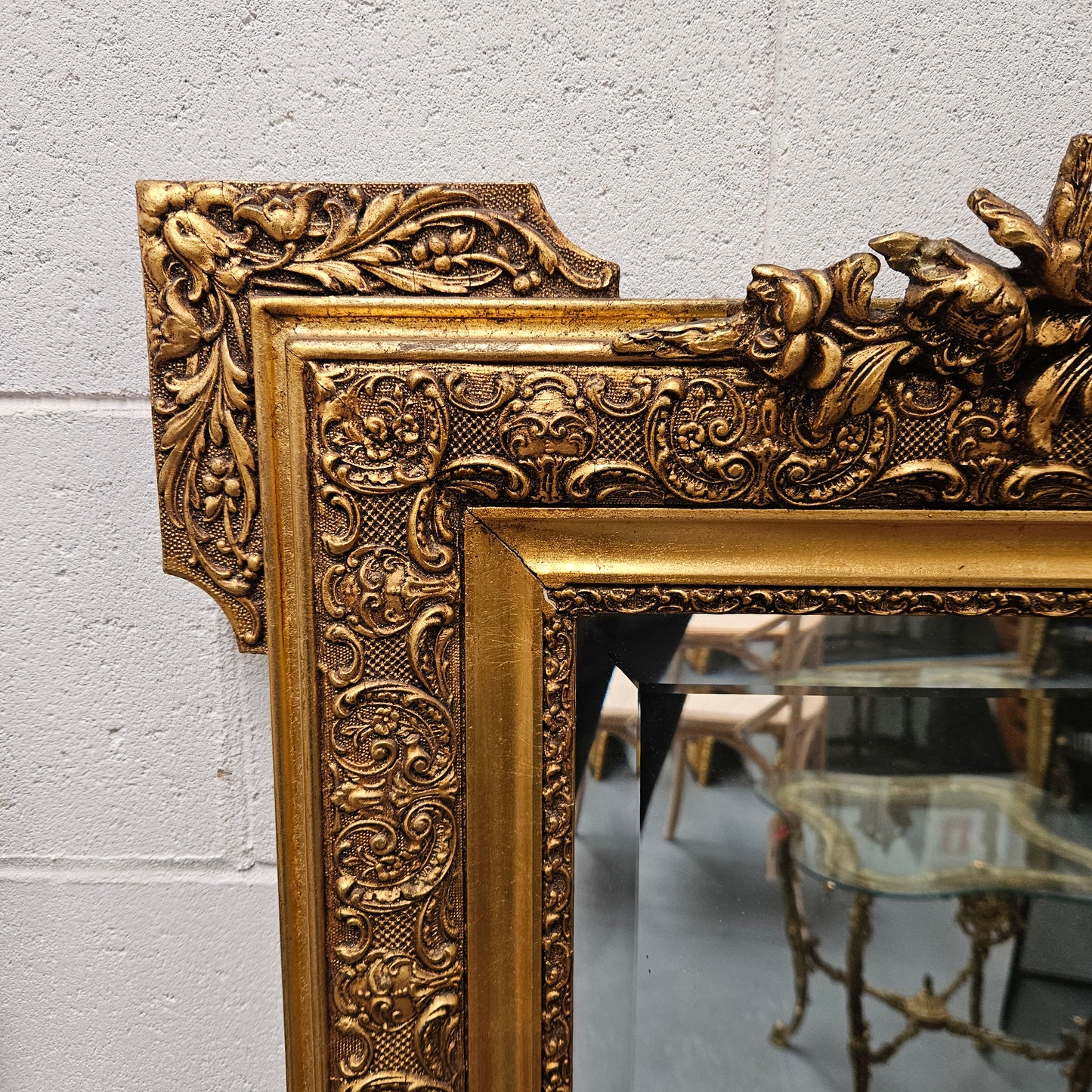 Stunning 19th Century French Gilt Mantle Mirror