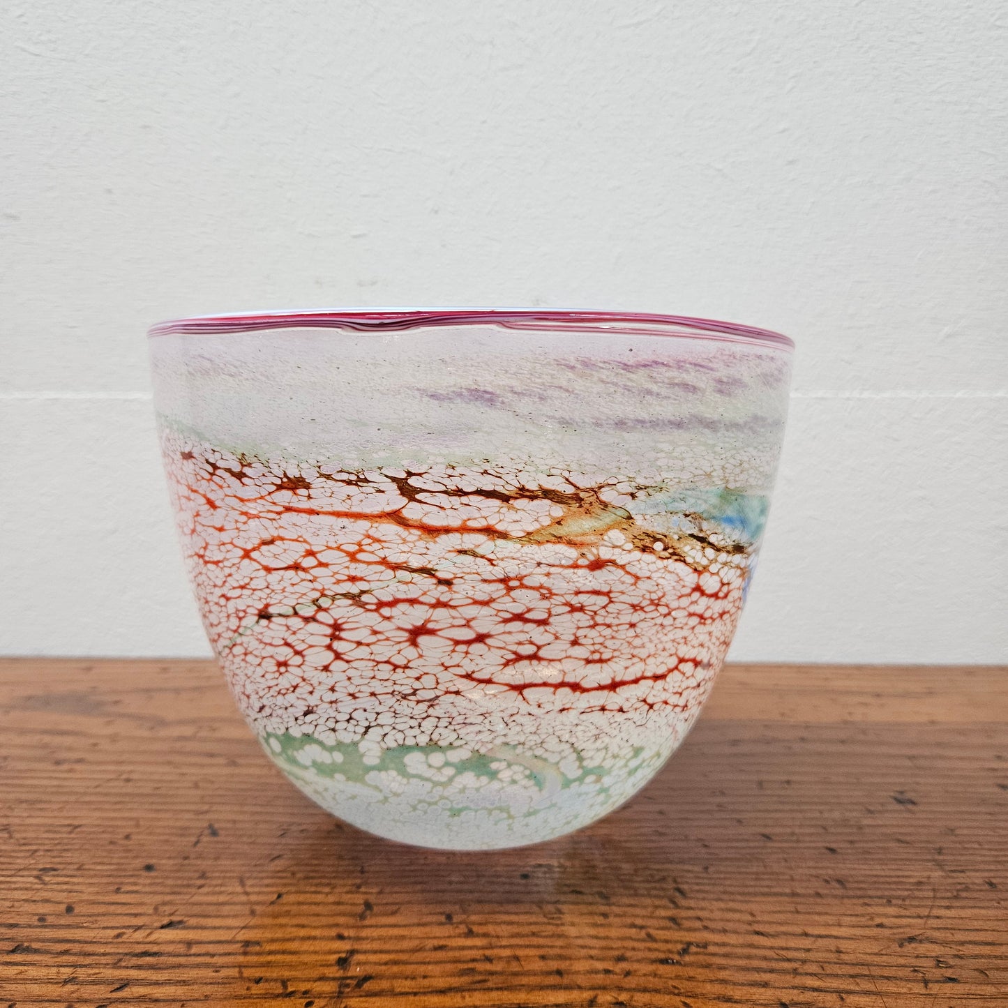 Keith Rowe Style Art Glass Vase