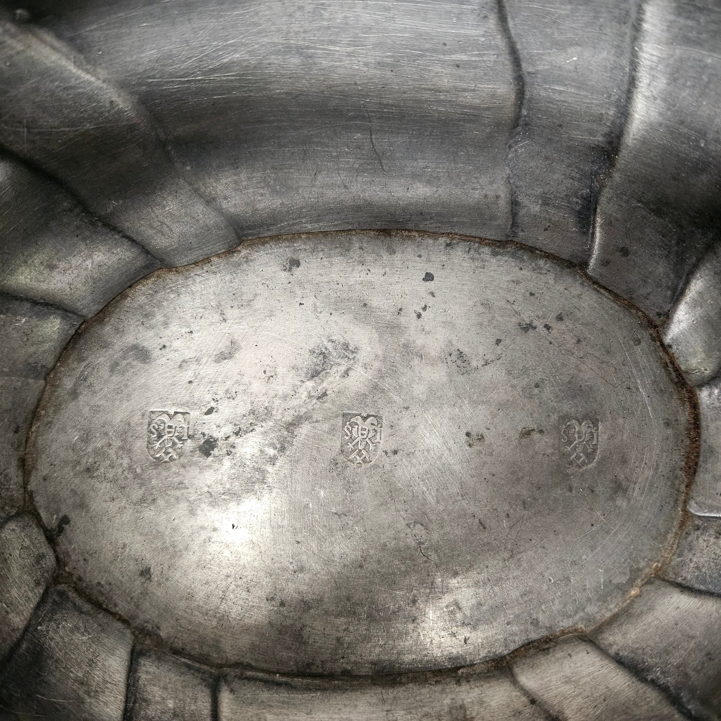 Antique German Pewter Tureen Marked