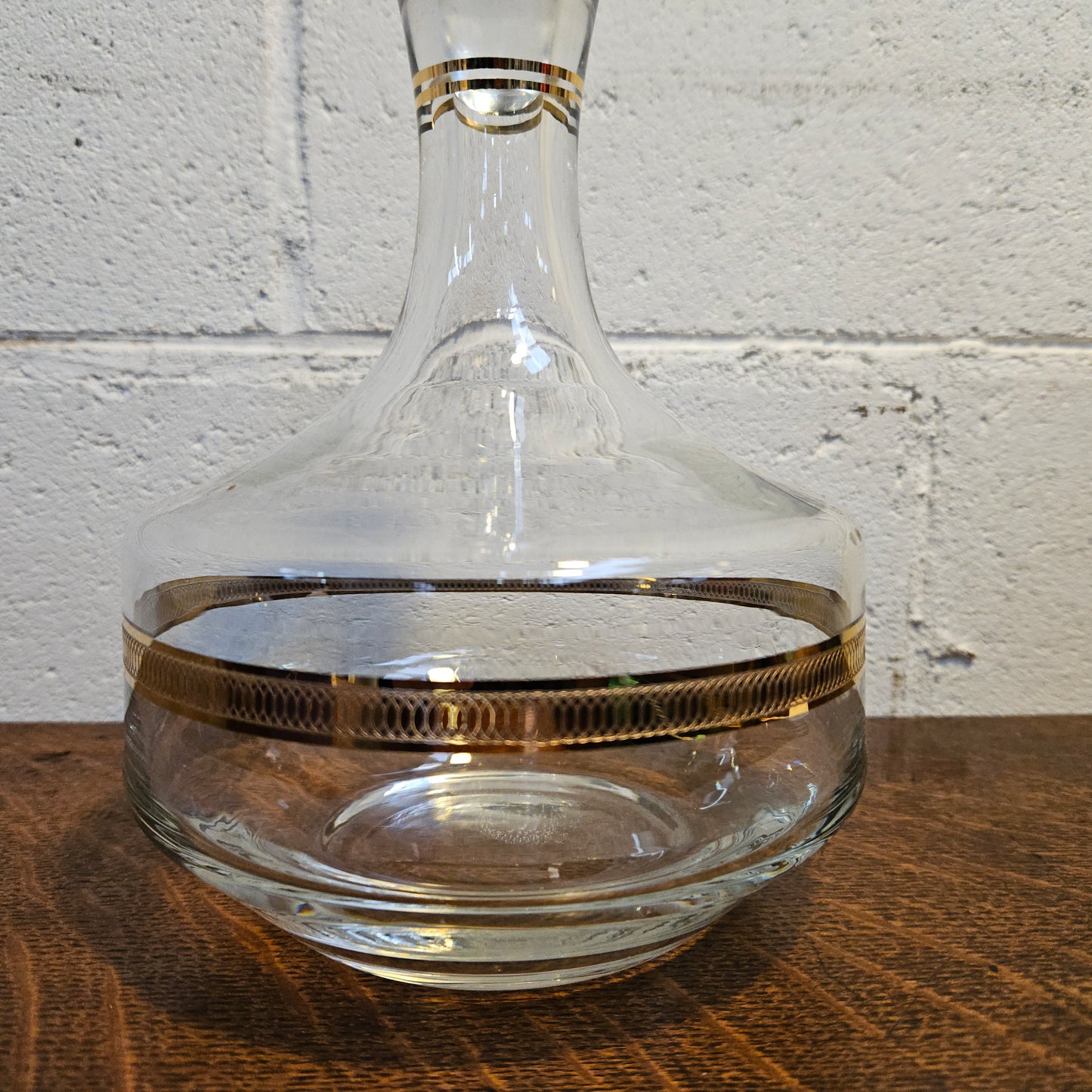 Vintage Glass Gilt Decorated Decanter