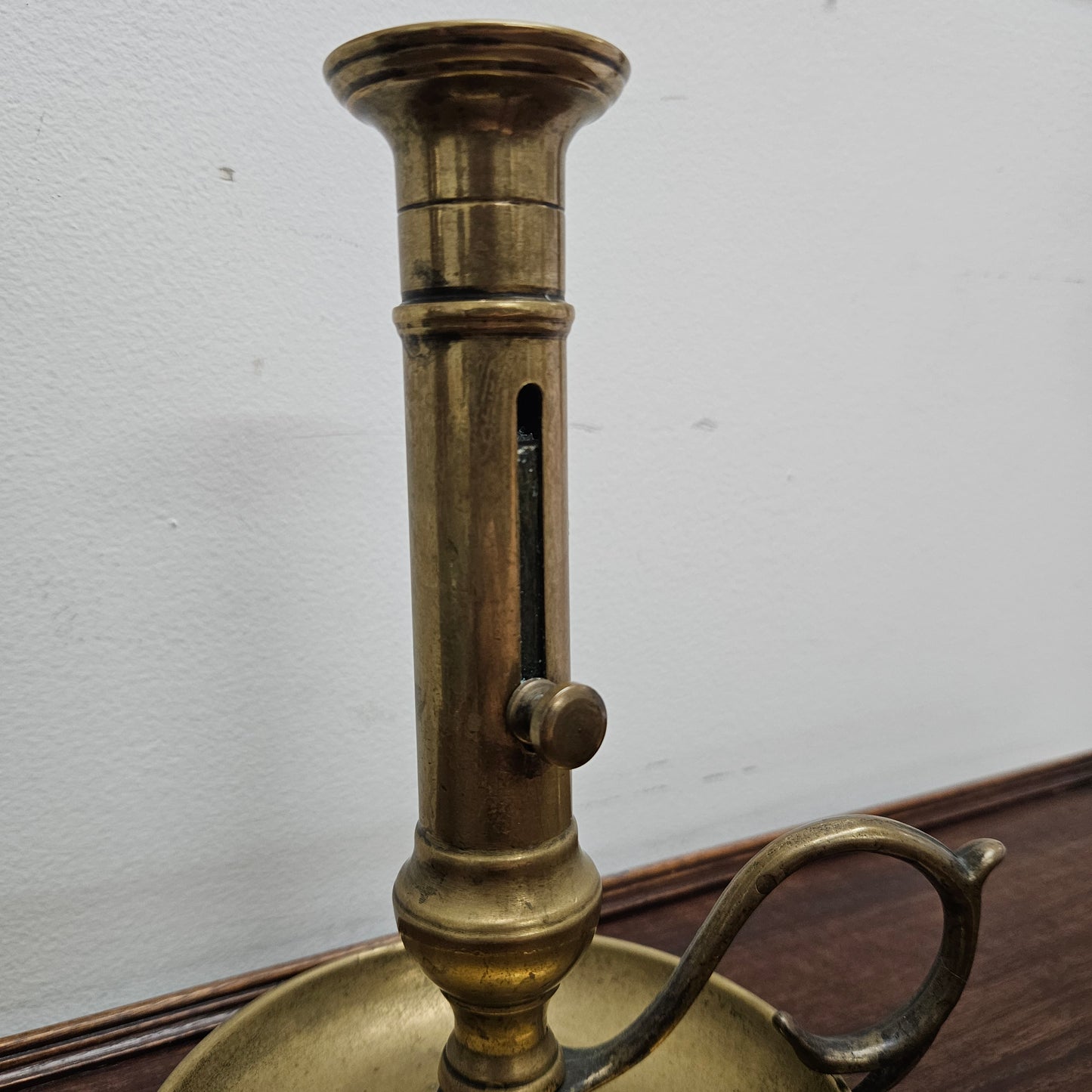 Antique Chamberstick Brass Candle Holder