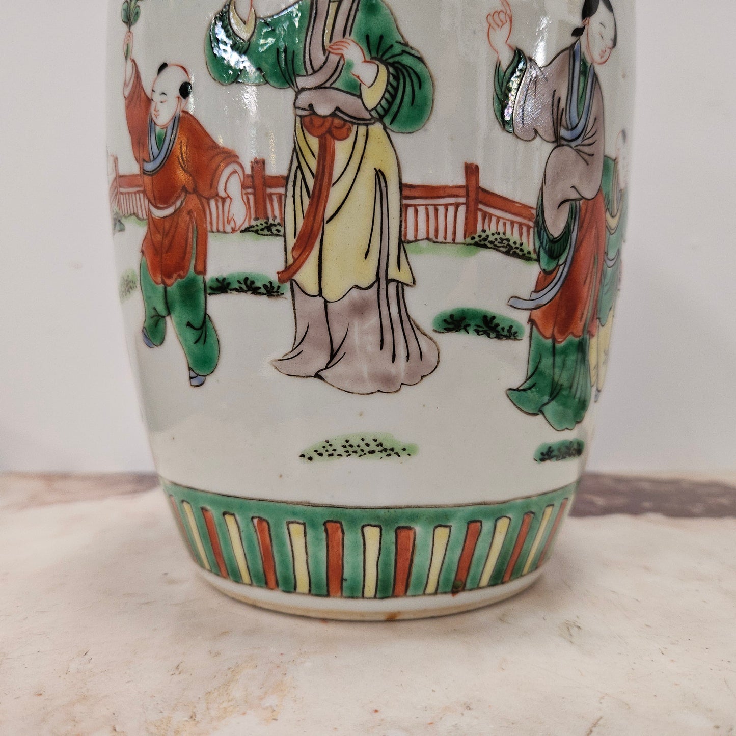 Late Famille Verte Porcelain Vase