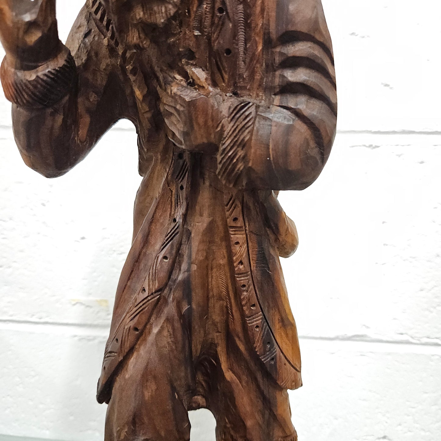Vintage Wooden Shepard Carving