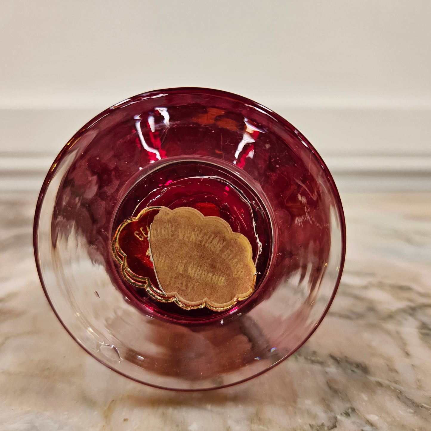 Vintage Venetian Ruby Glass Jug/Vase