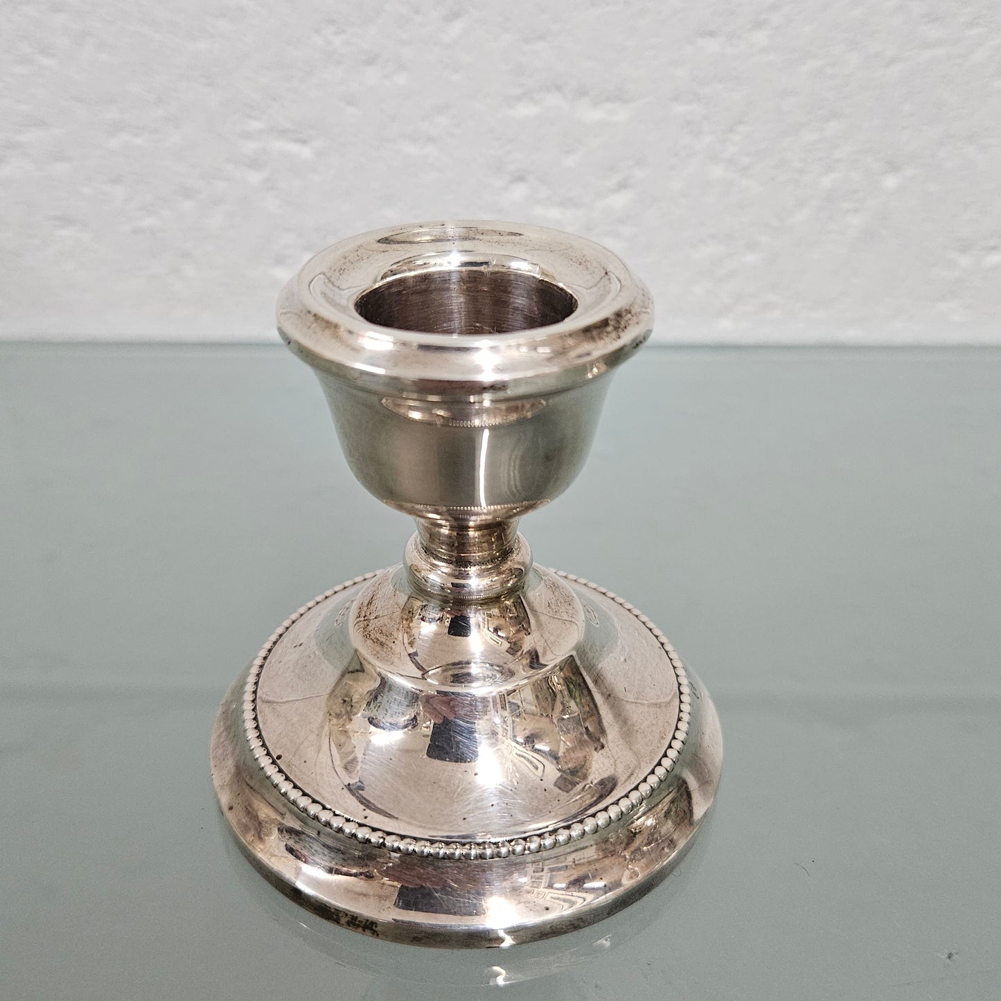 Pair of Birmingham Sterling Silver Candle Holders