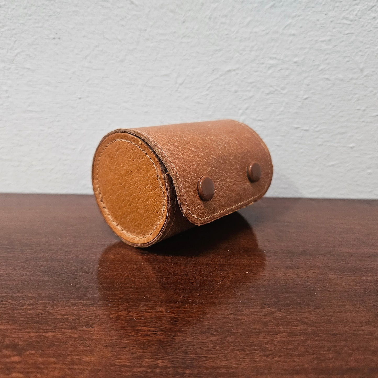 Vintage Leather Cased Shot Cups