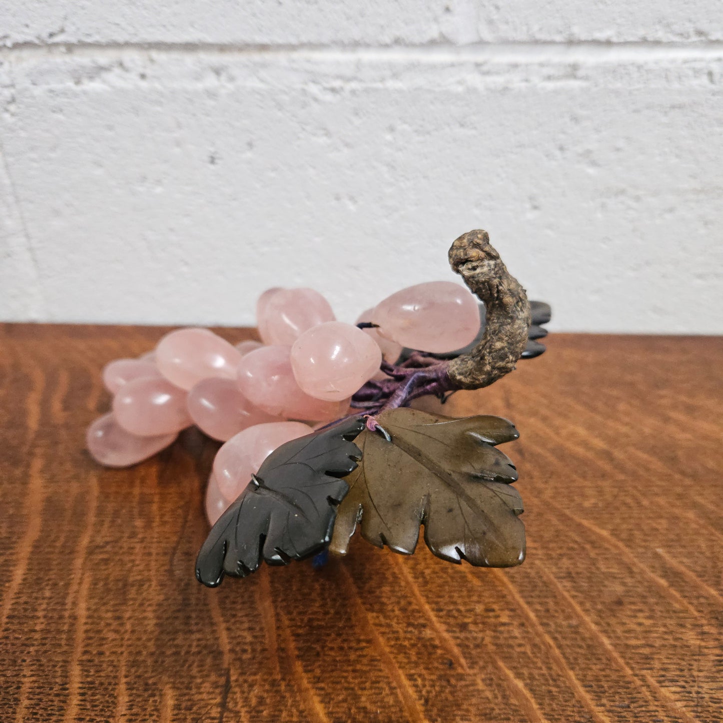 Vintage Chinese Rose Quartz Bunch of Grapes