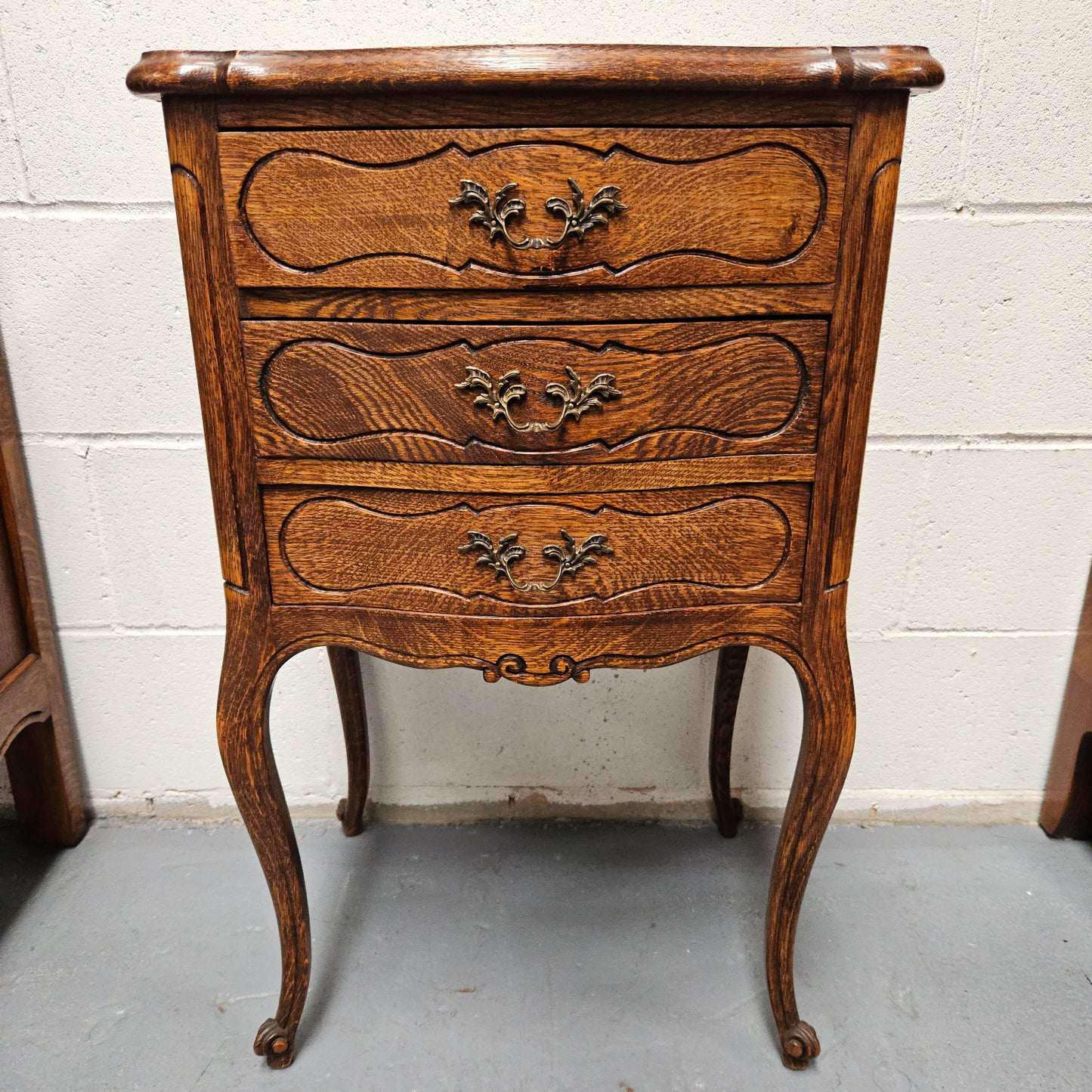 Louis XV Style French Oak Single Bedside