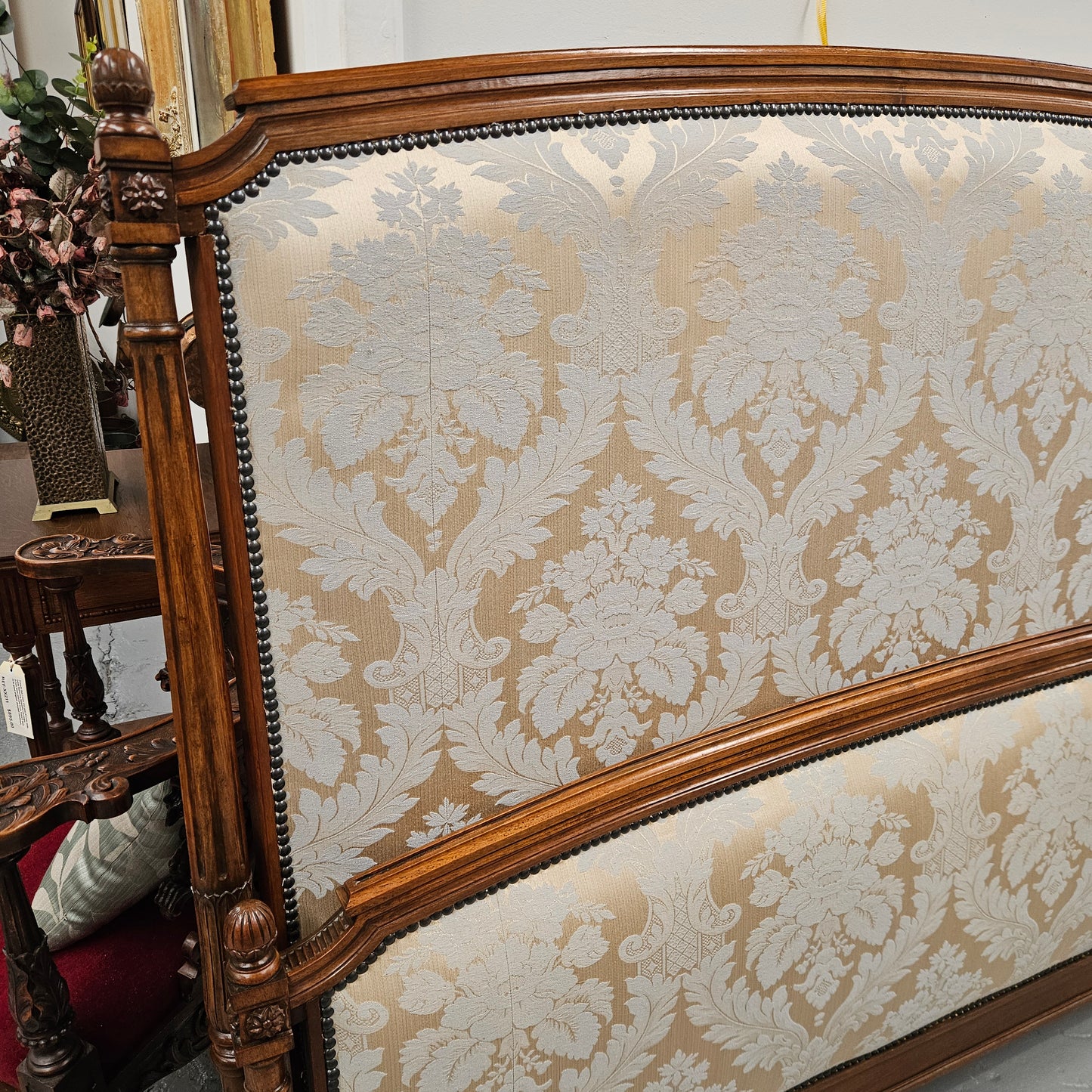 19th Century Louis XVI Style Walnut King Size Bed