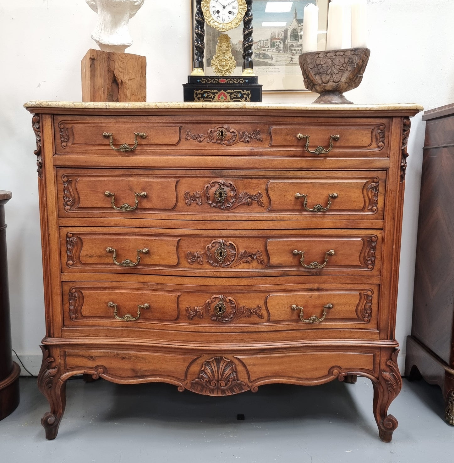 Beautifully Louis XV Style French Walnut Commode