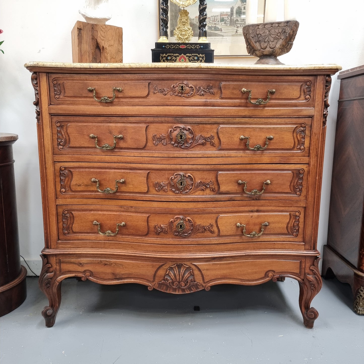 Beautifully Louis XV Style French Walnut Commode