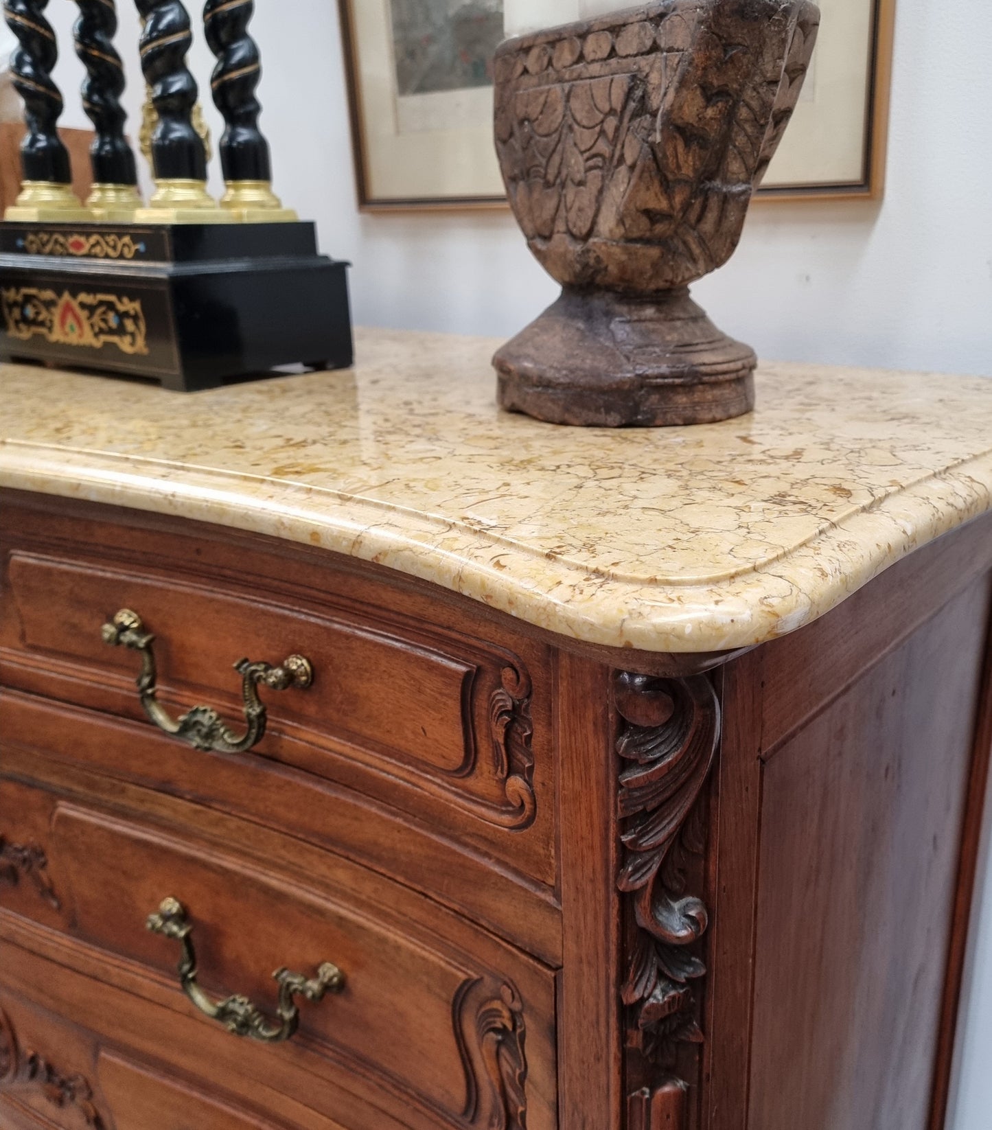 Beautifully Louis XV Style French Walnut Commode