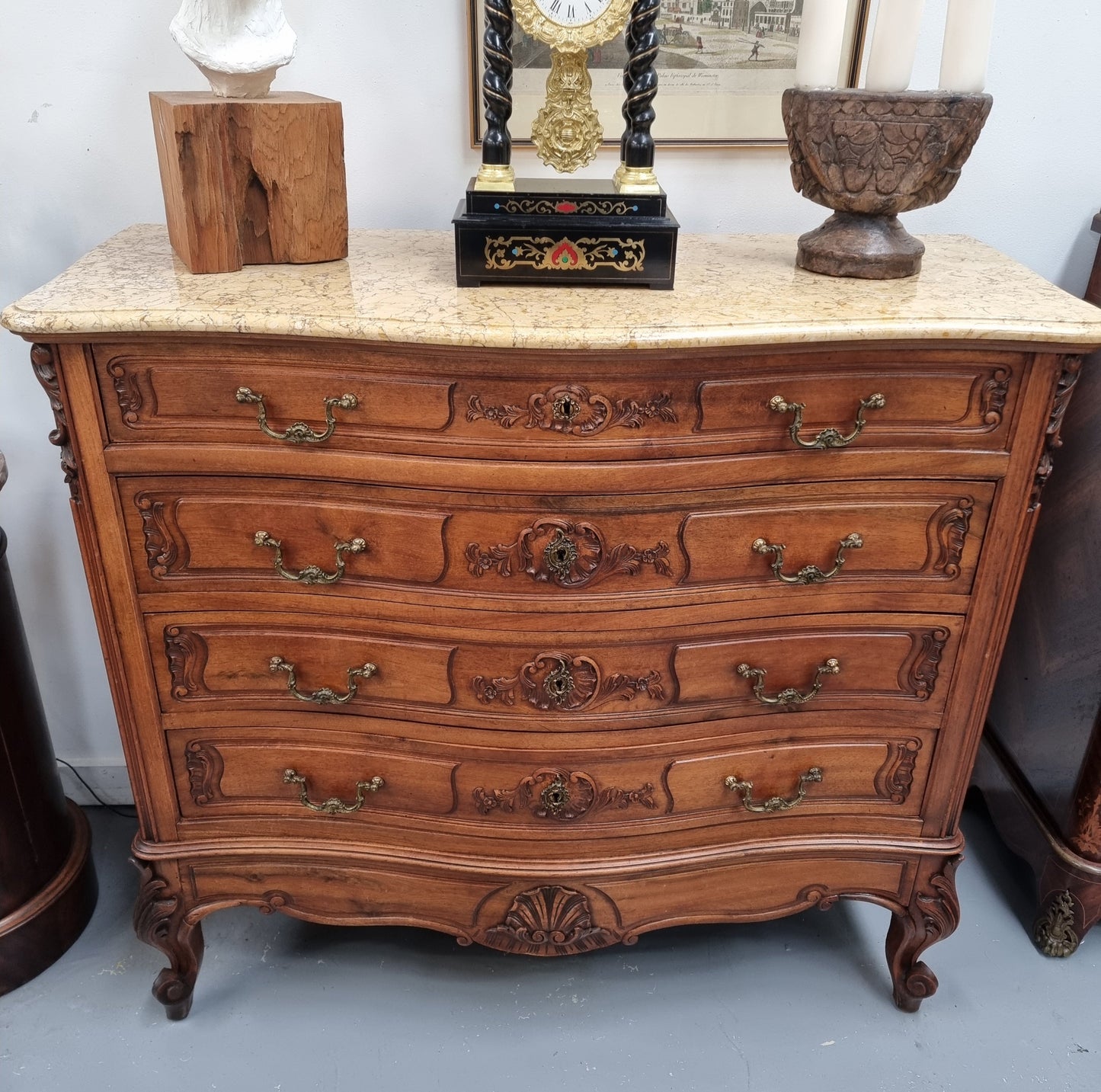Beautifully Louis XV Style French Walnut Commode
