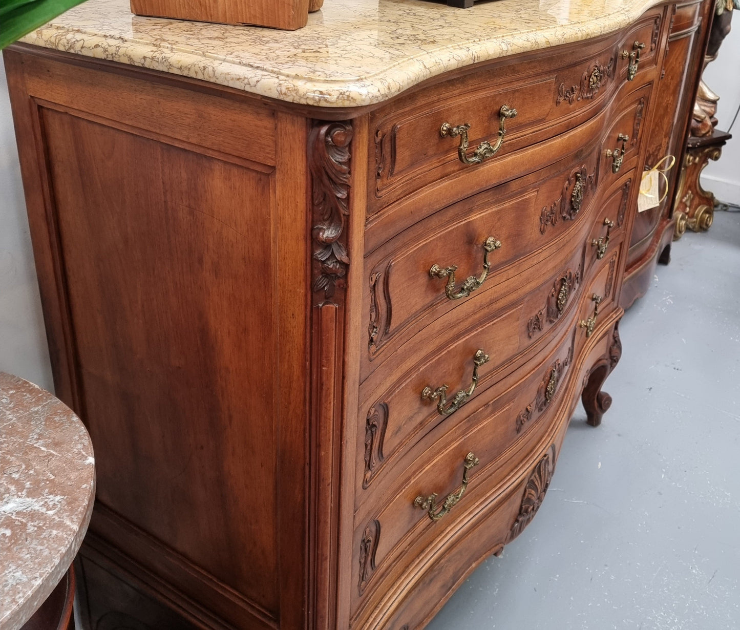 Beautifully Louis XV Style French Walnut Commode