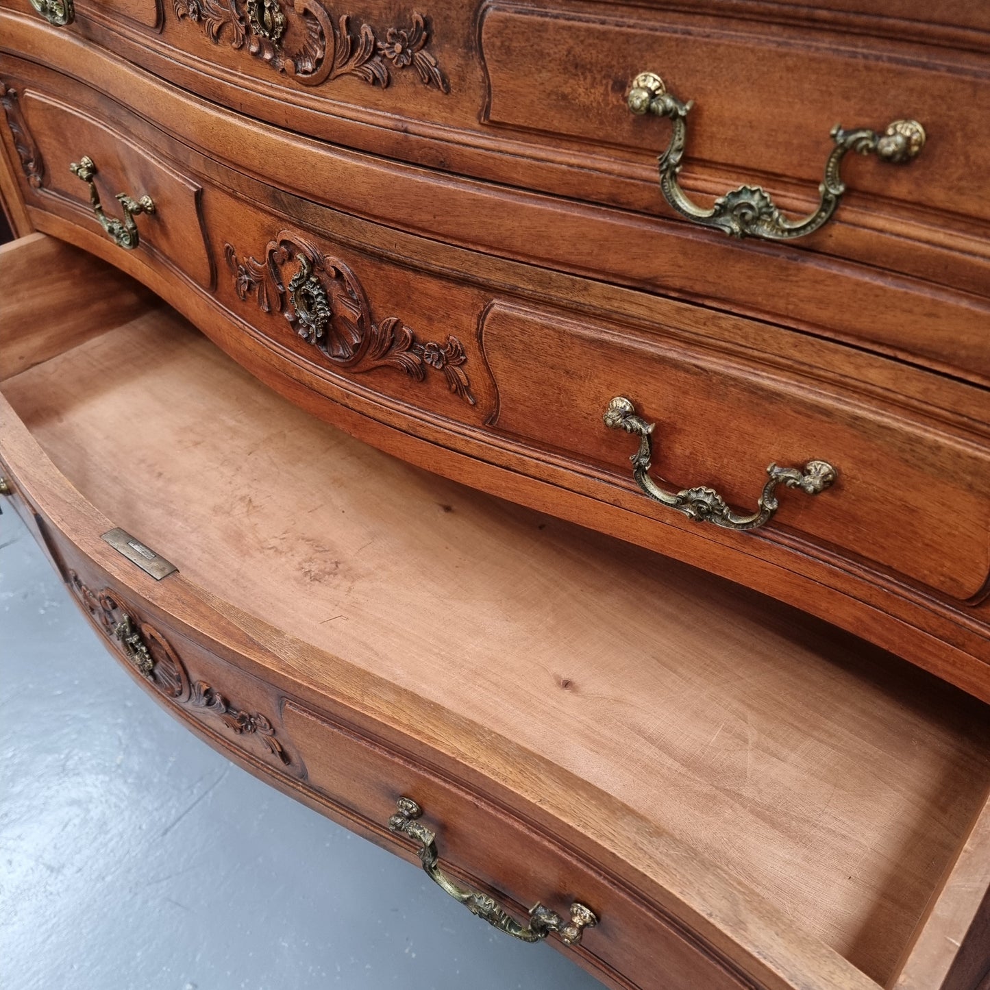 Beautifully Louis XV Style French Walnut Commode