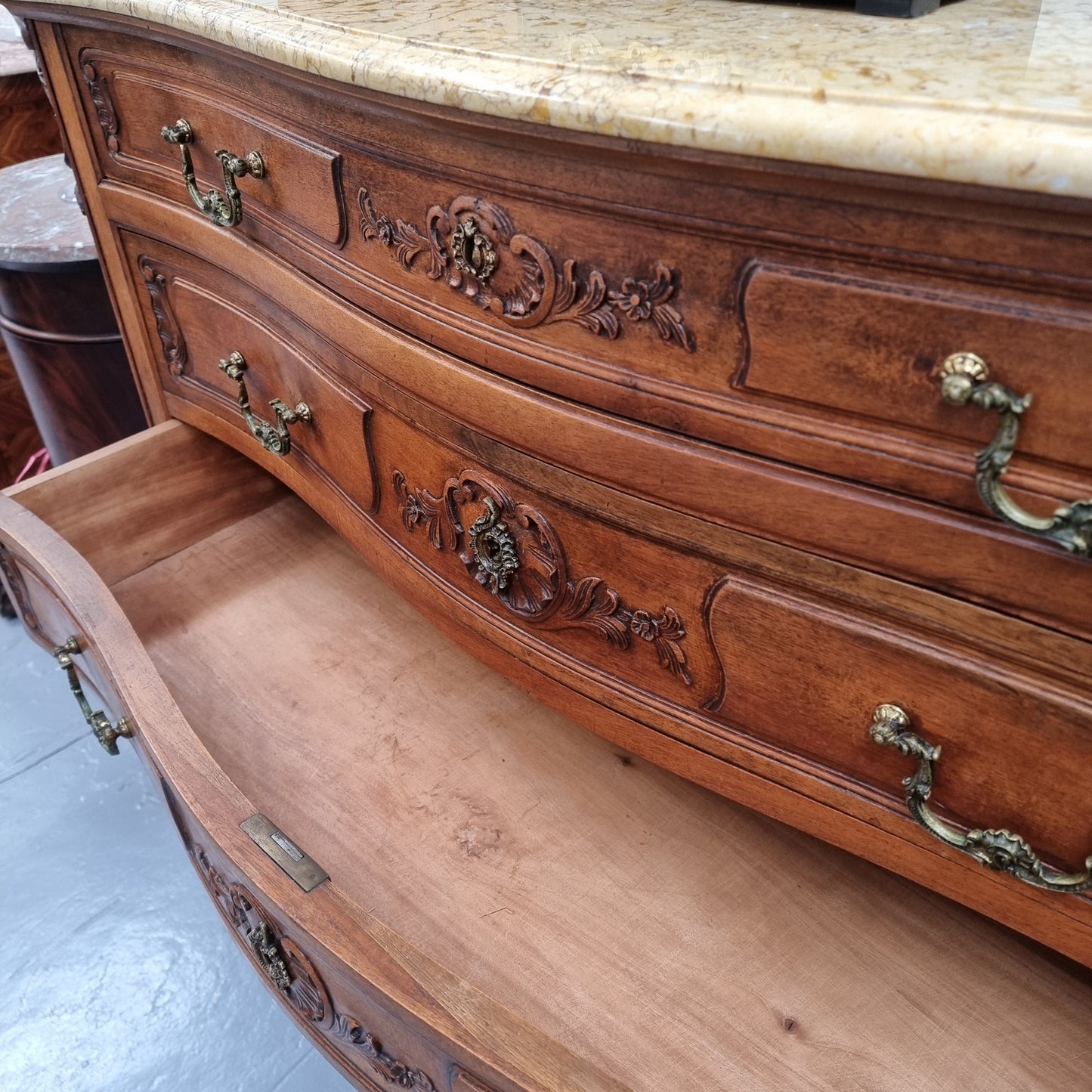 Beautifully Louis XV Style French Walnut Commode