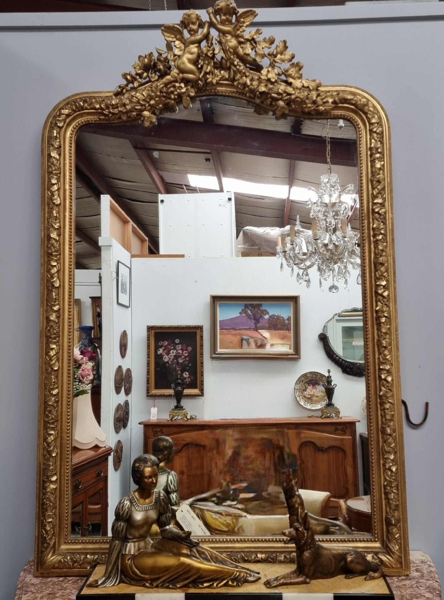 Superb 19th Century French Mantle Mirror