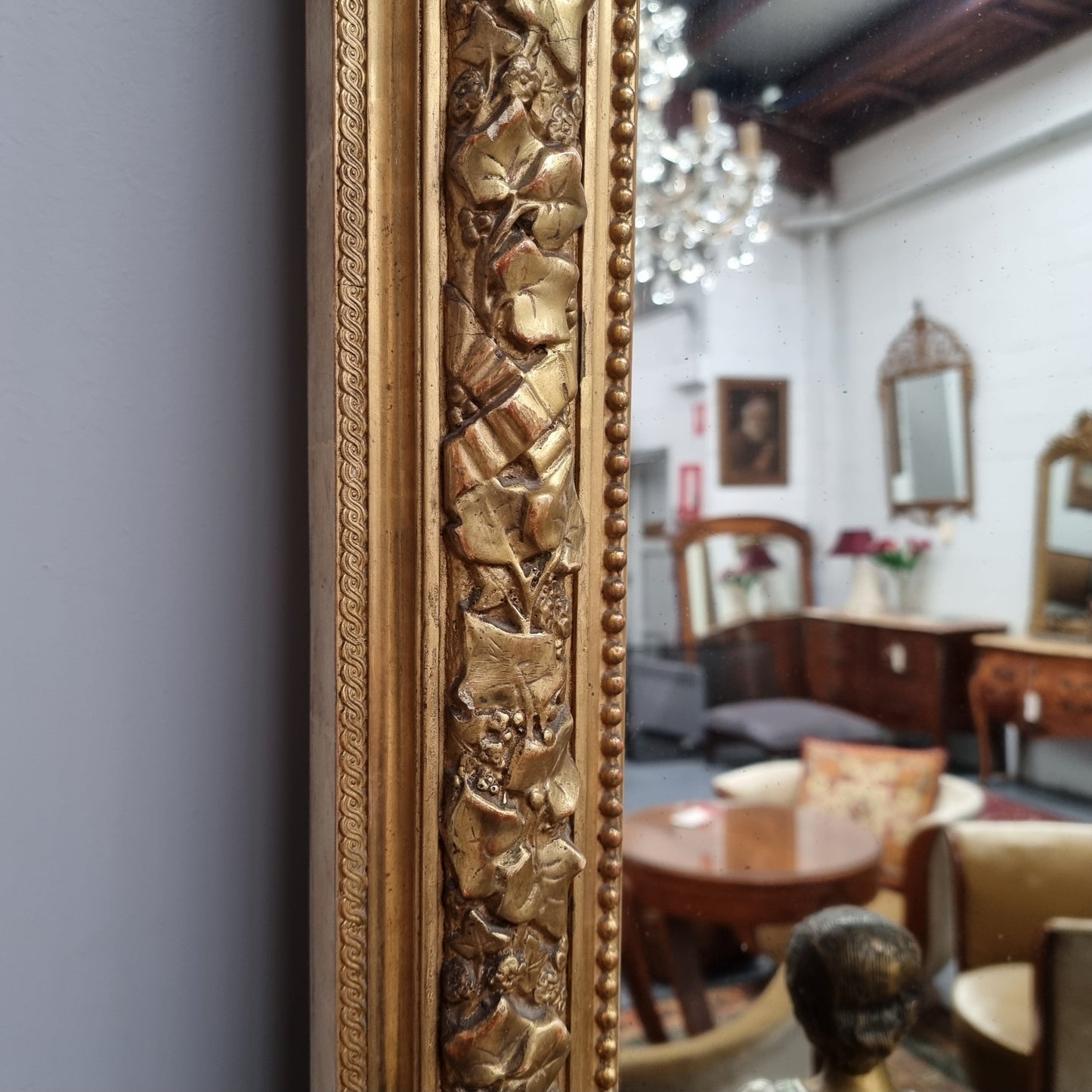 Superb 19th Century French Mantle Mirror